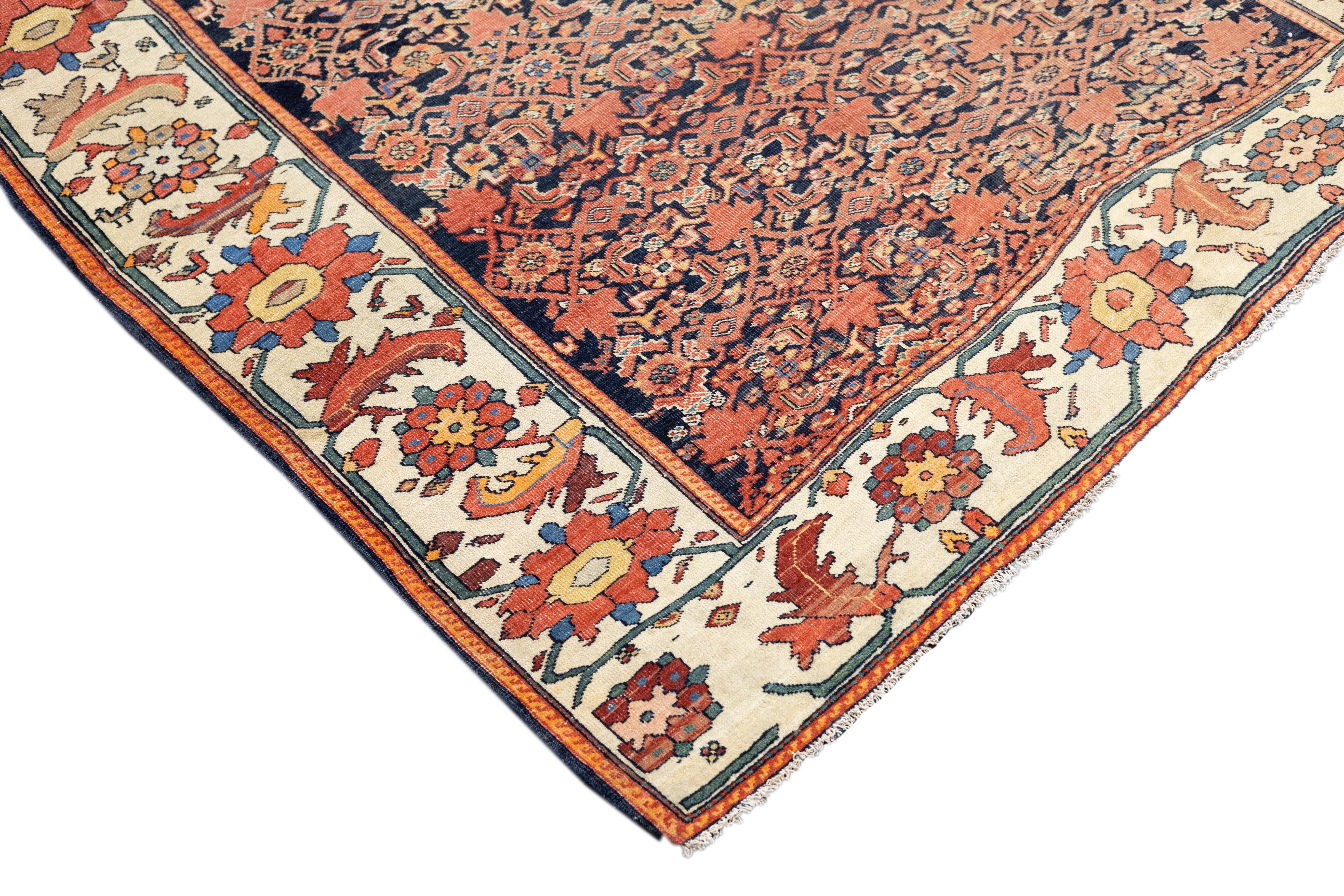 Persian Antique Farahan Rug 4'3'' x 6'9'' For Sale
