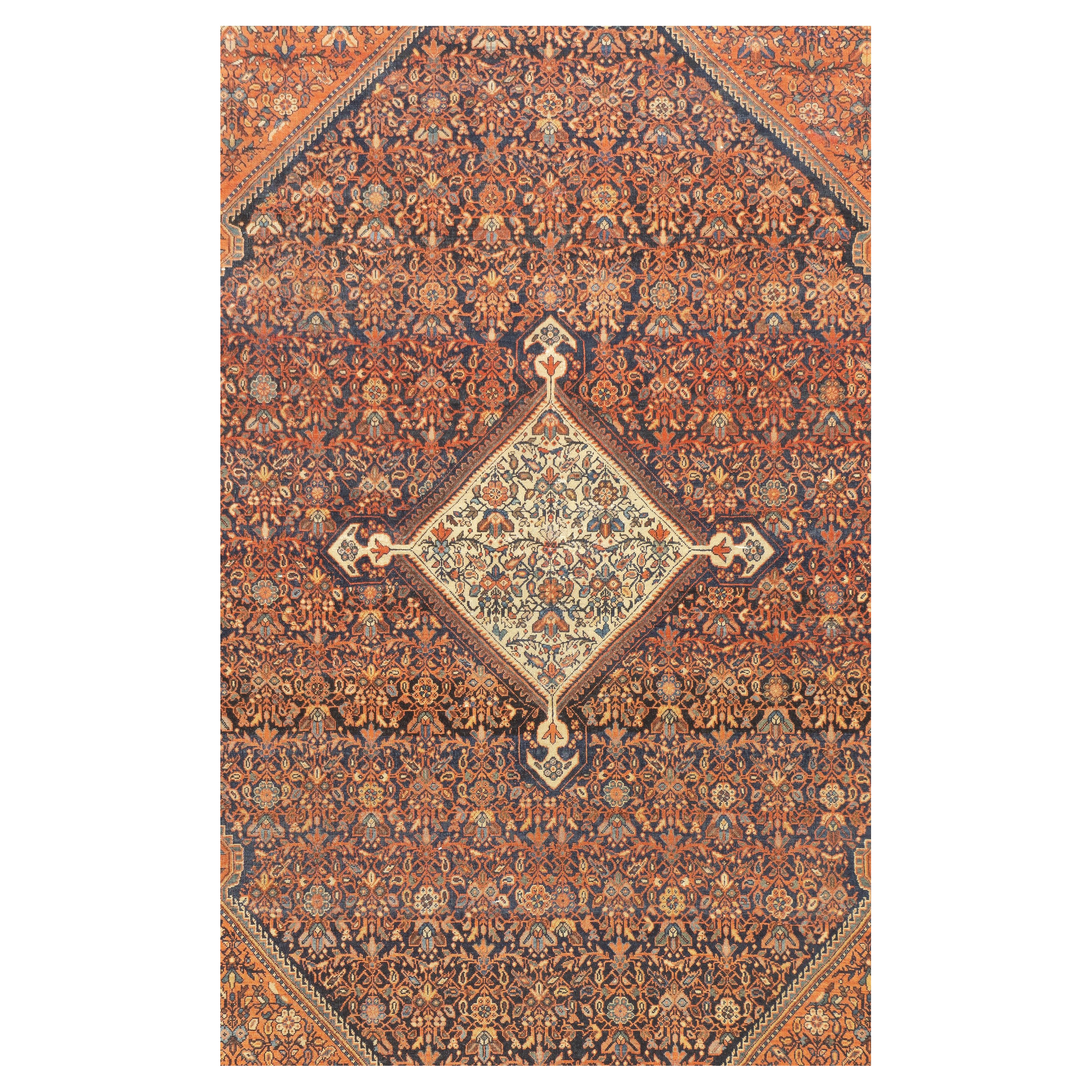 Antique Farahan Sarouk 4'1'' x 6'8'' For Sale