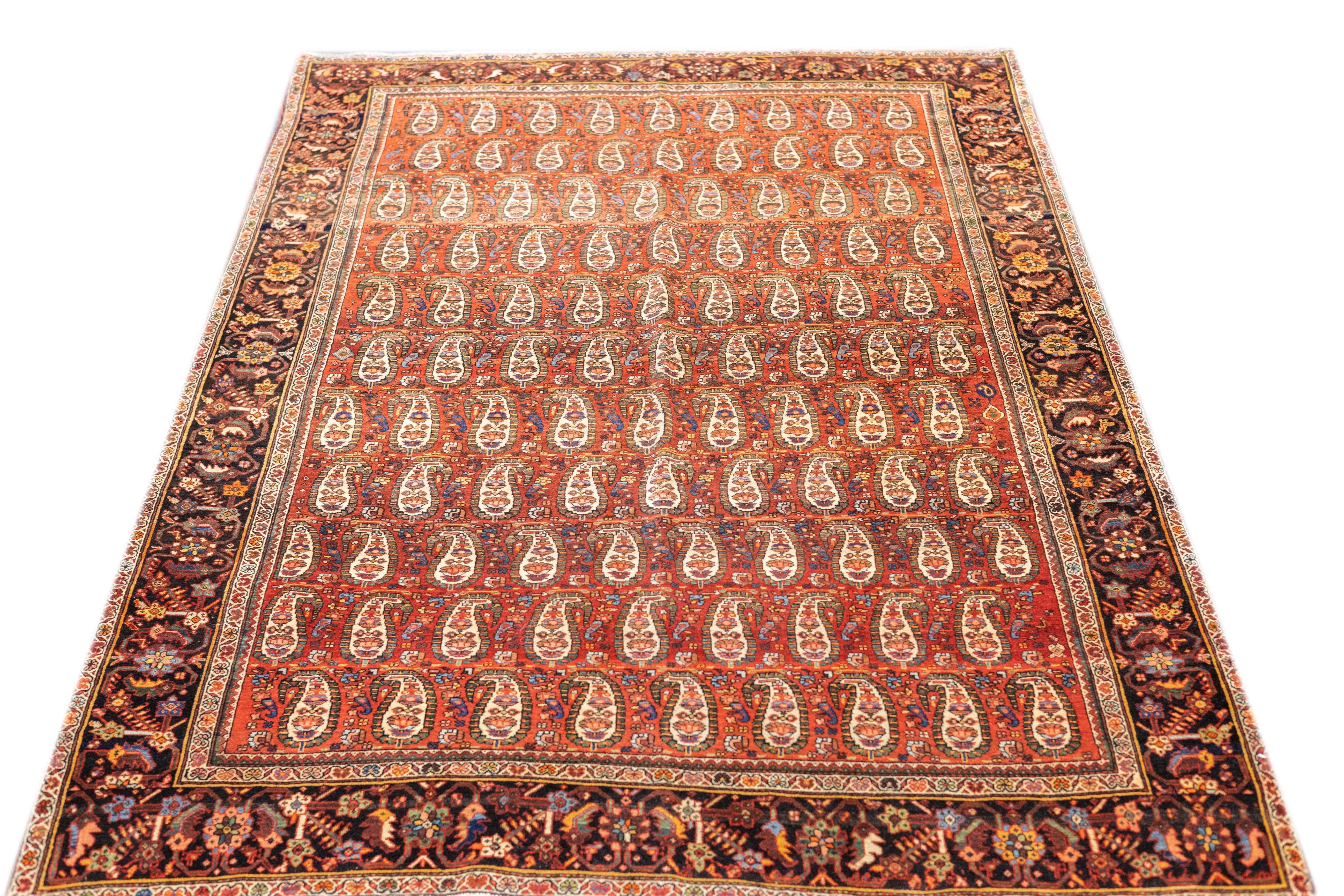 Antique Farahan Sarouk 4'4'' x 6'5'' In Good Condition For Sale In New York, NY