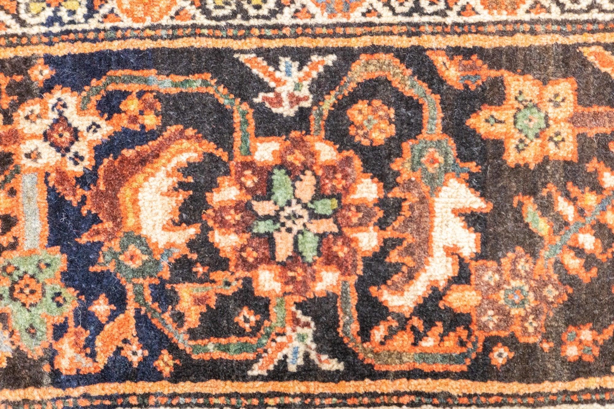 Wool Antique Farahan Sarouk 4'4'' x 6'5'' For Sale