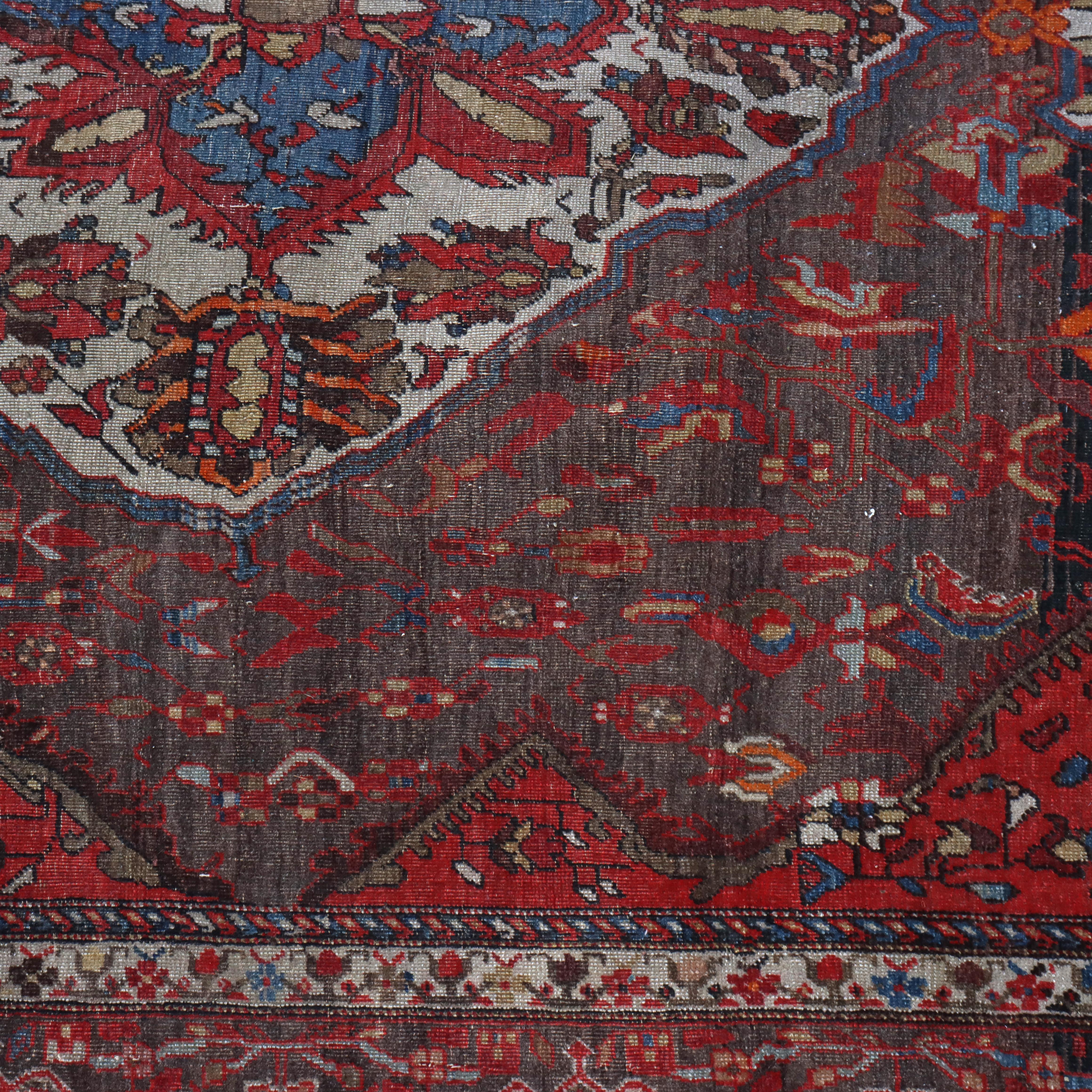 Antico tappeto orientale persiano Sarouk Farahan non firmato C1920 in vendita 2