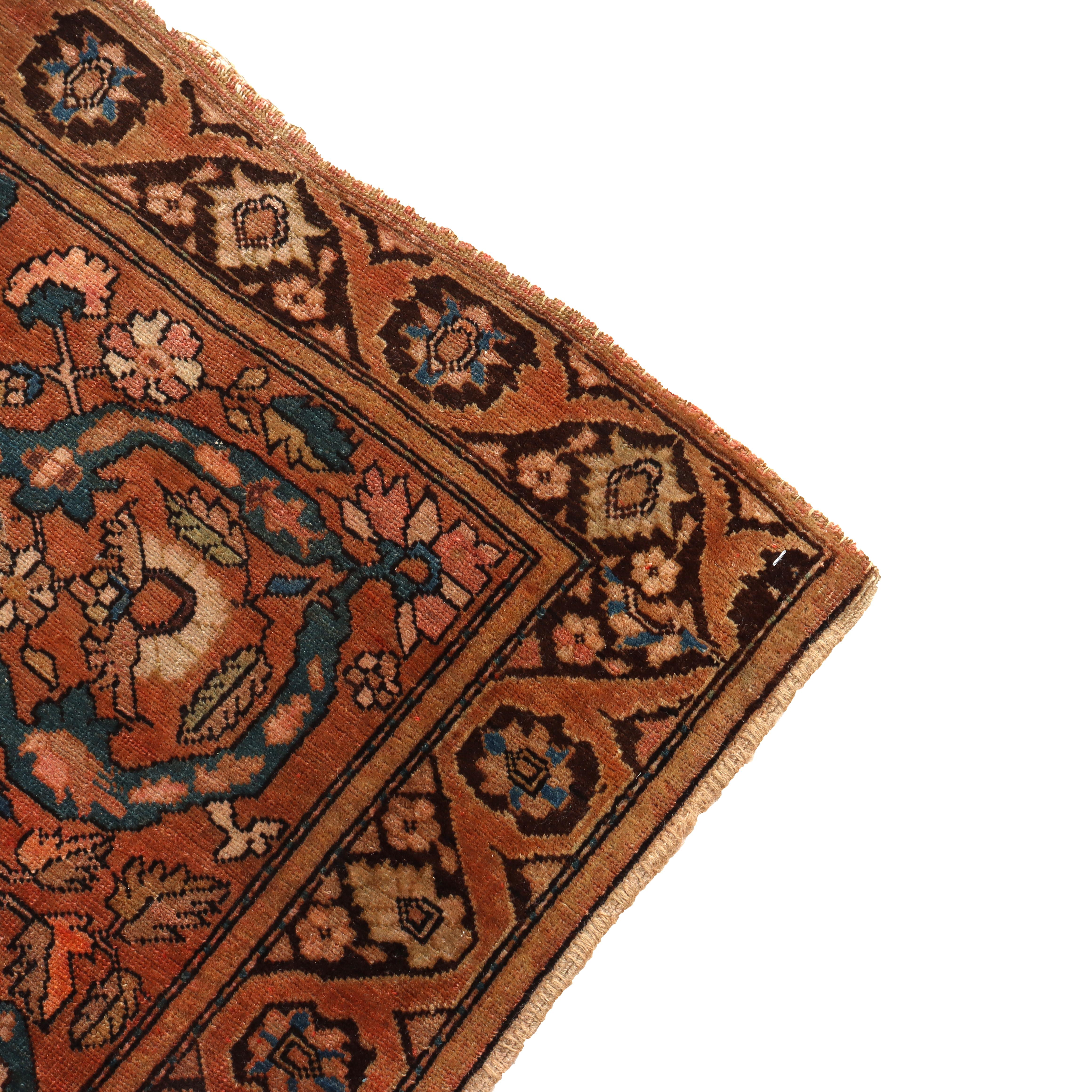 Antiker Farahan Sarouk Persischer Wollteppich C1920 im Angebot 1