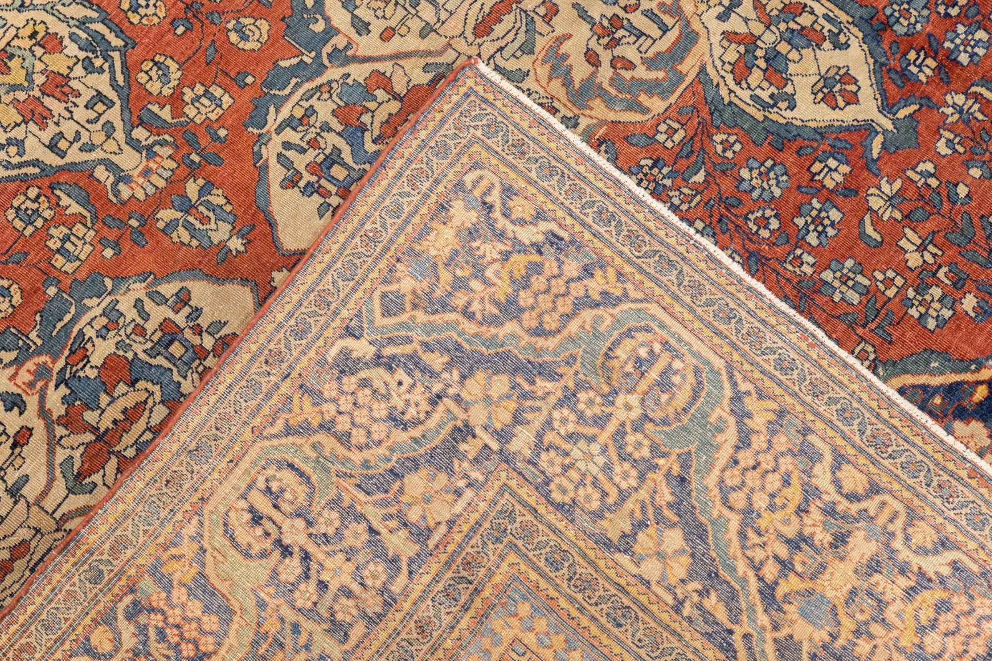 Antiker Farahan Sarouk-Teppich 12' x 17'9'' (Wolle) im Angebot