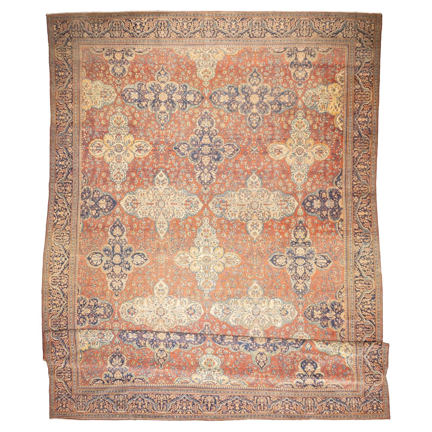 Antiker Farahan Sarouk-Teppich 12' x 17'9'' im Angebot