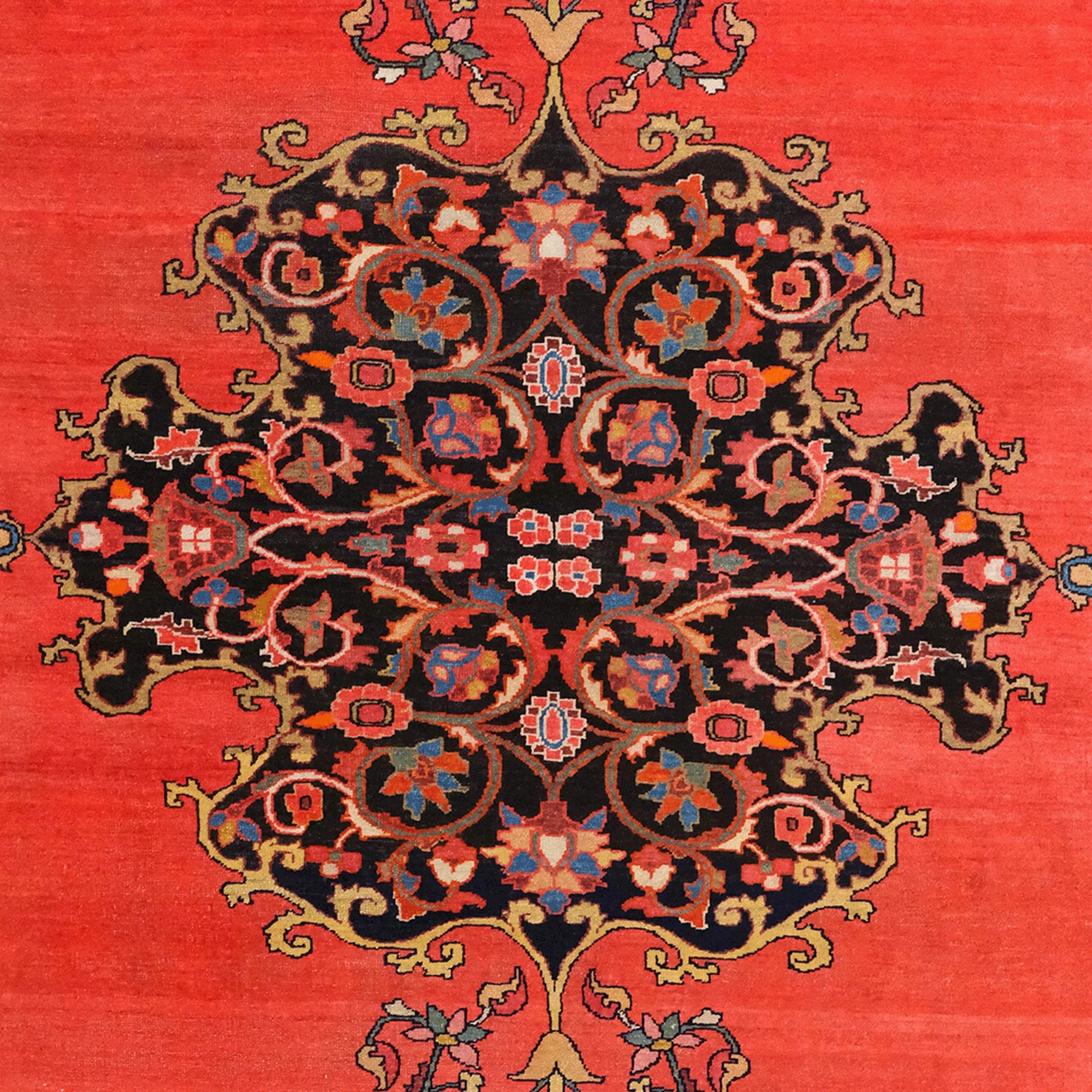 Persian Antique Farahan Sarouk Rug - 19th Century Antique Farahan Rug For Sale
