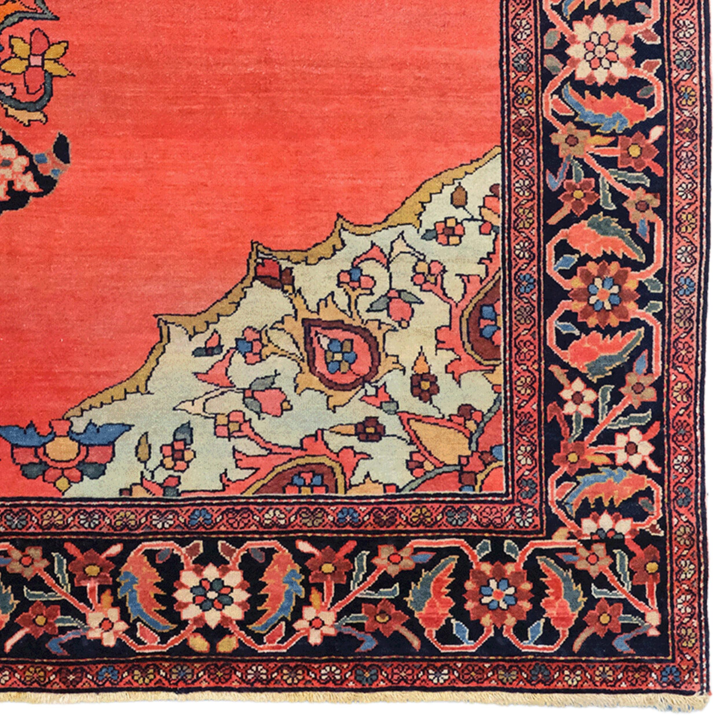 Wool Antique Farahan Sarouk Rug - 19th Century Antique Farahan Rug For Sale