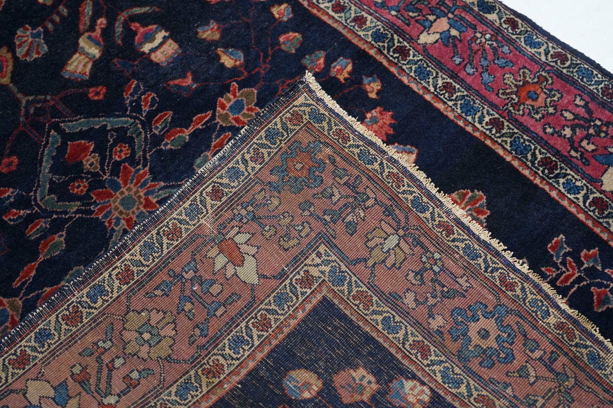 Antiker Sarouk Farahan-Teppich 3'3'' x 4'10'' im Angebot 5