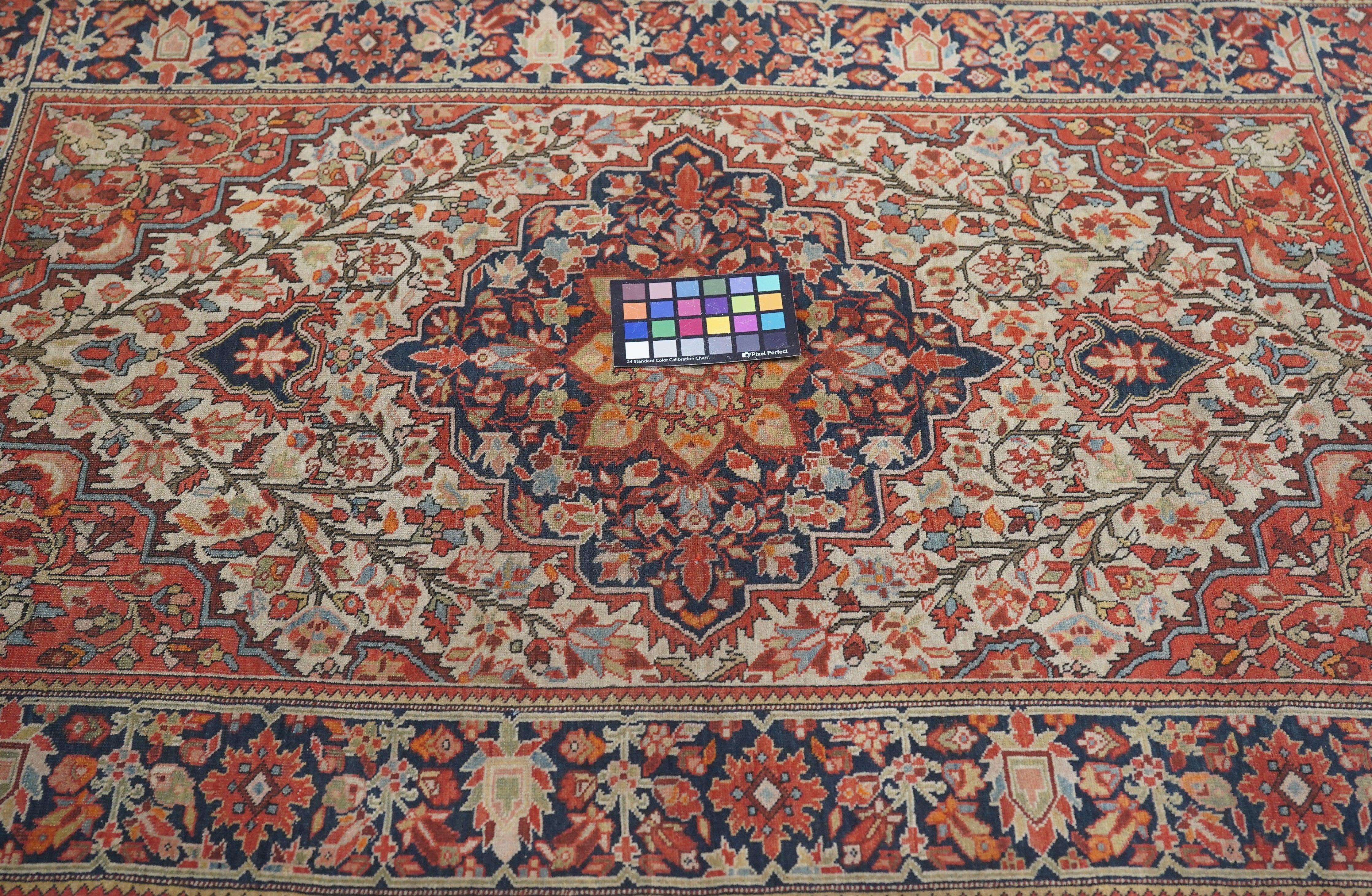 Antique Farahan Sarouk Rug 3'4'' x 4'10'' For Sale 3