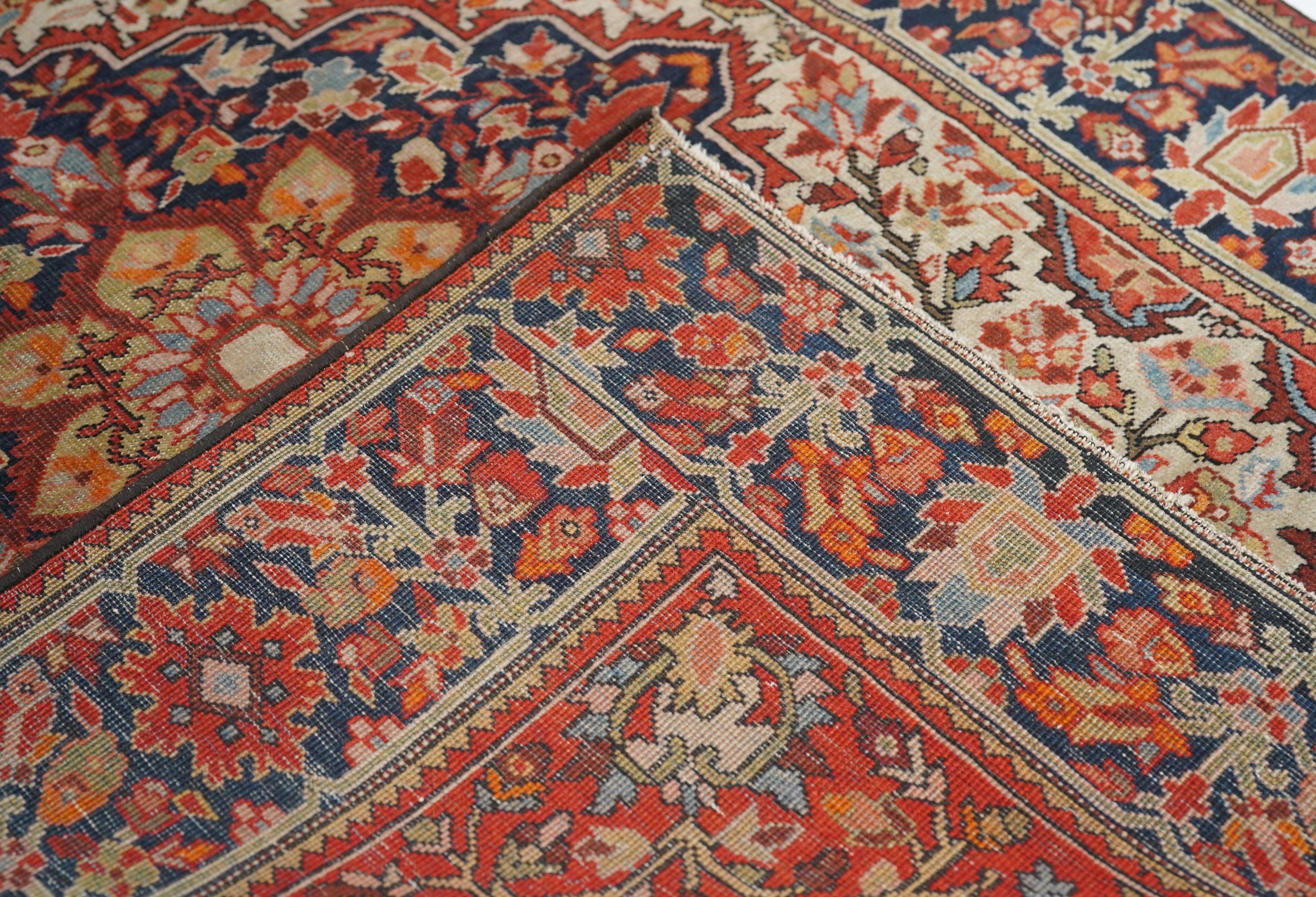 Antique Farahan Sarouk Rug 3'4'' x 4'10'' For Sale 5