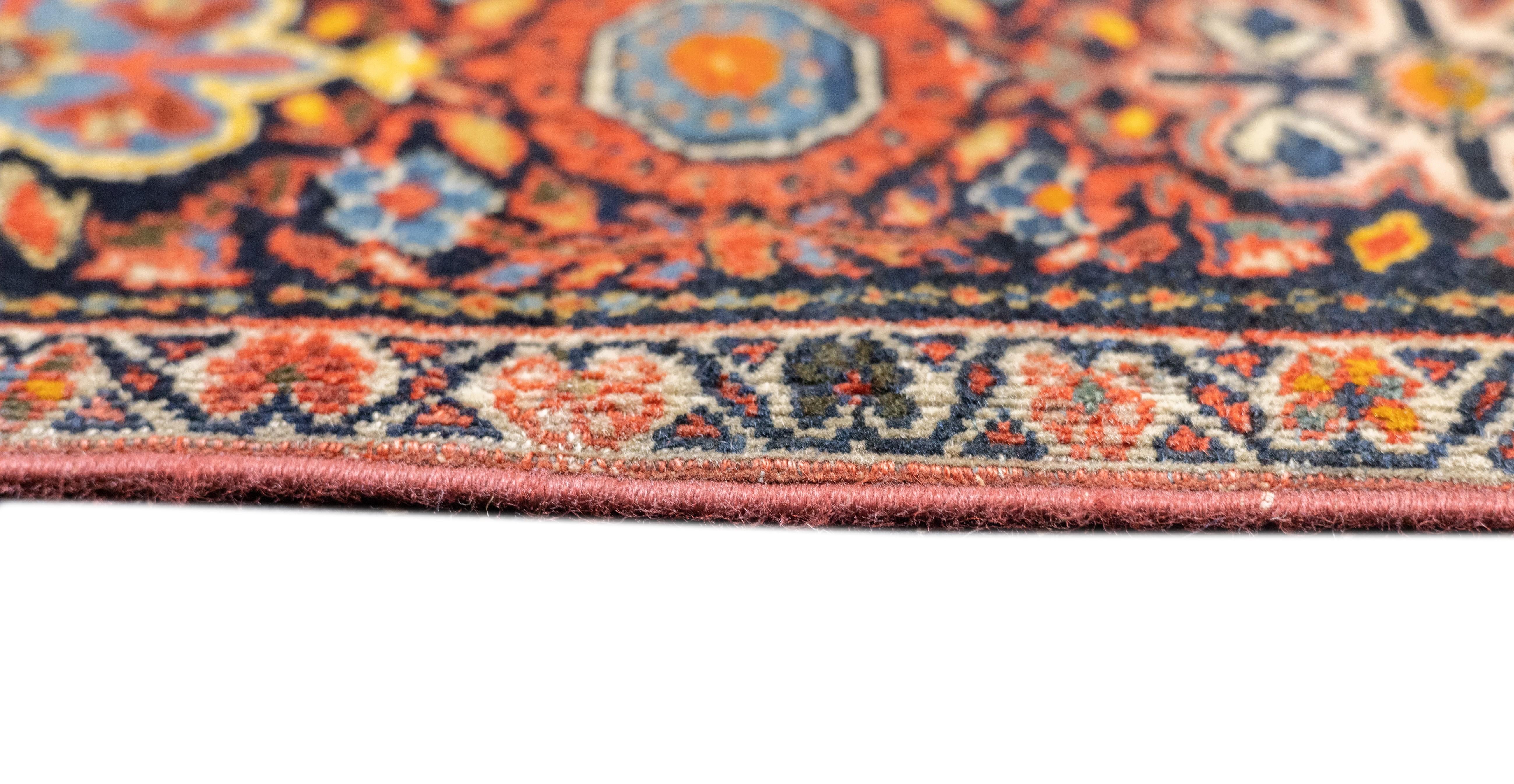 Antiker Farahan Sarouk-Teppich 3'5'' x 4'10'' (Wolle) im Angebot