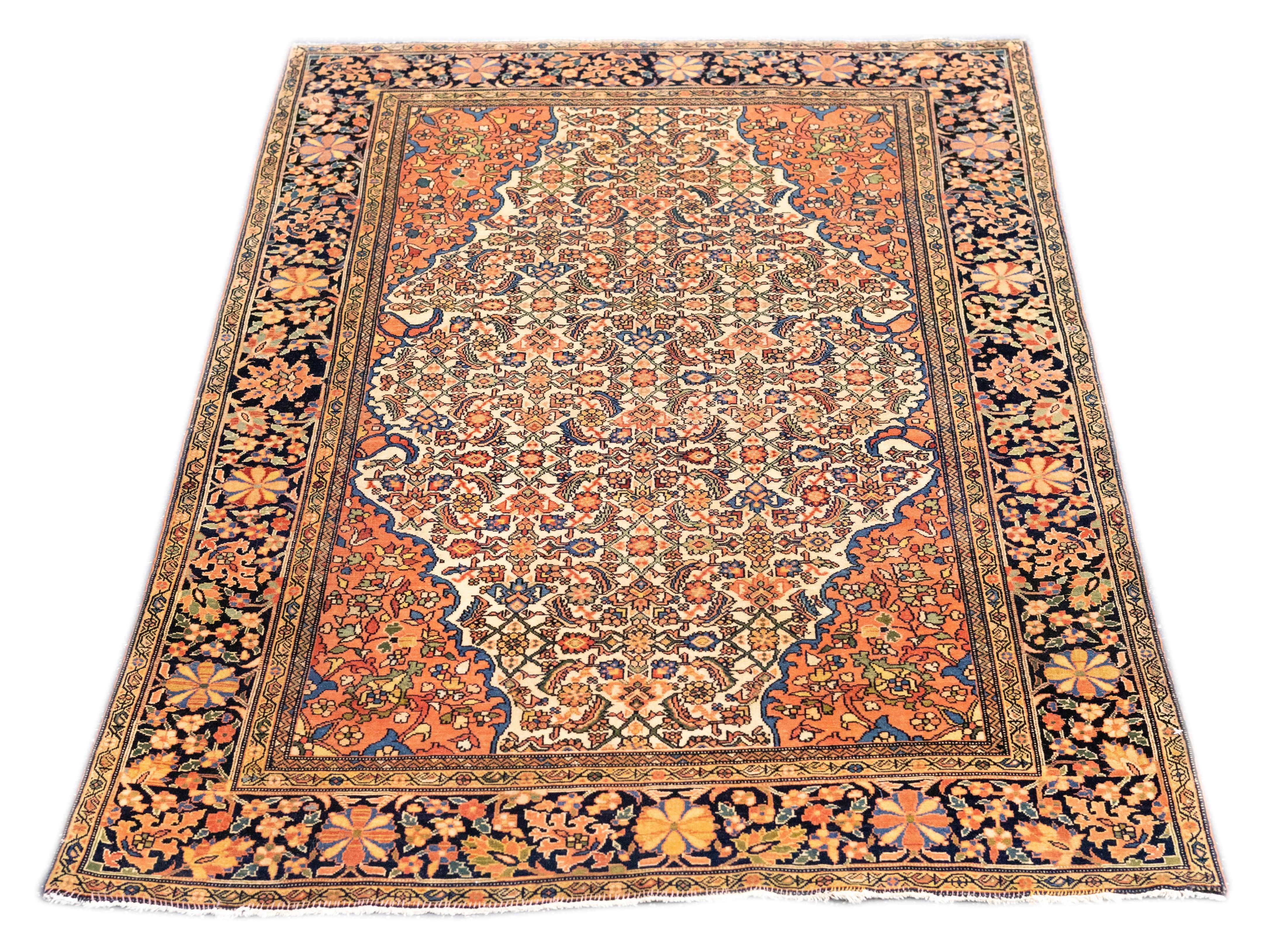 Antique Farahan Sarouk Rug 3'5'' x 5'0