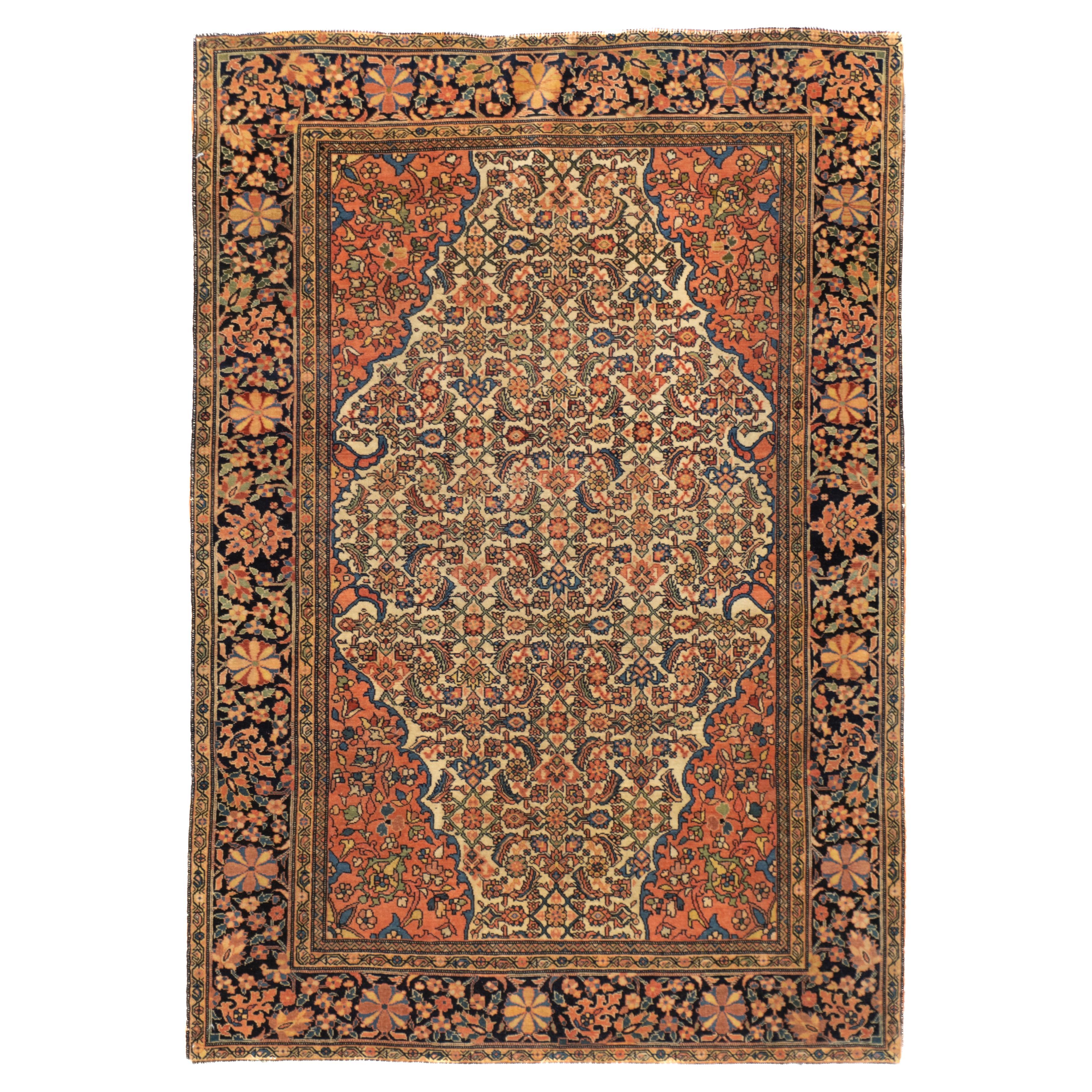 Antique Farahan Sarouk Rug 3'5'' x 5'0"