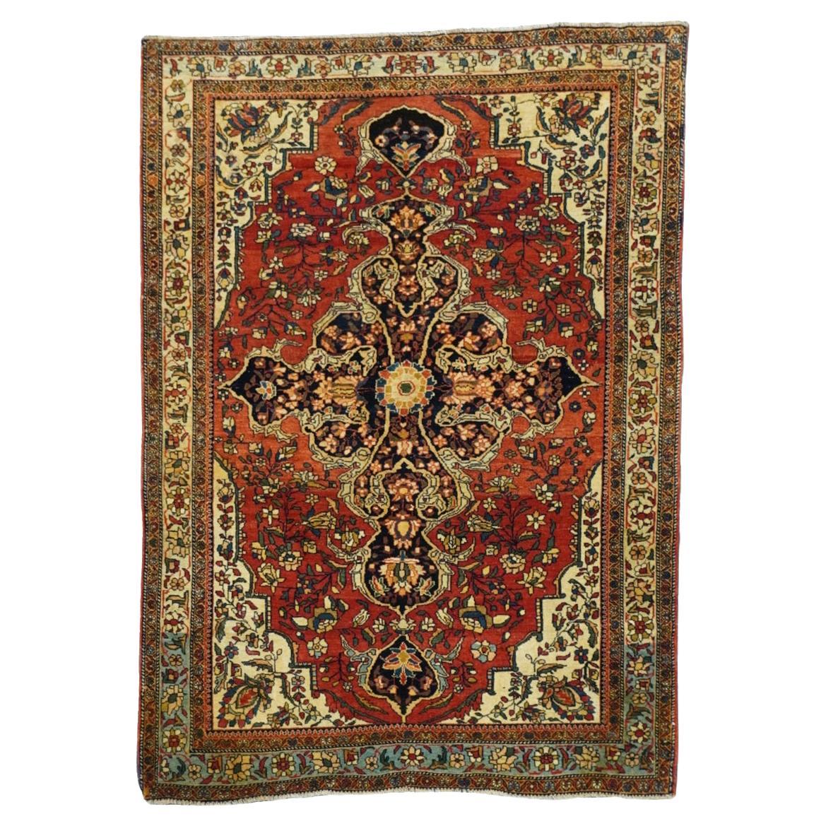 Antique Farahan Sarouk Rug 3'8'' x 5'2''
