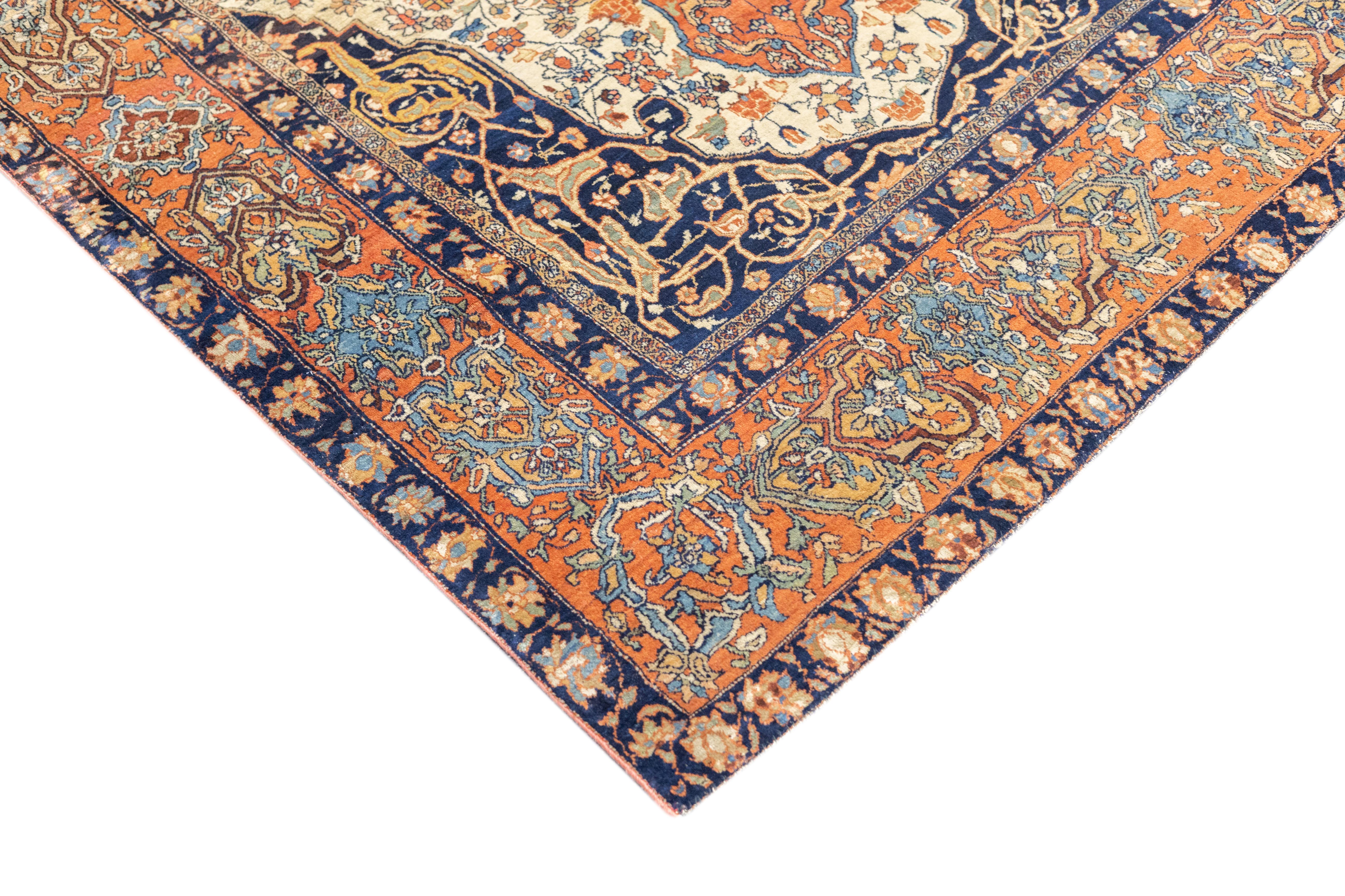 Antiker Farahan Sarouk-Teppich 4'0