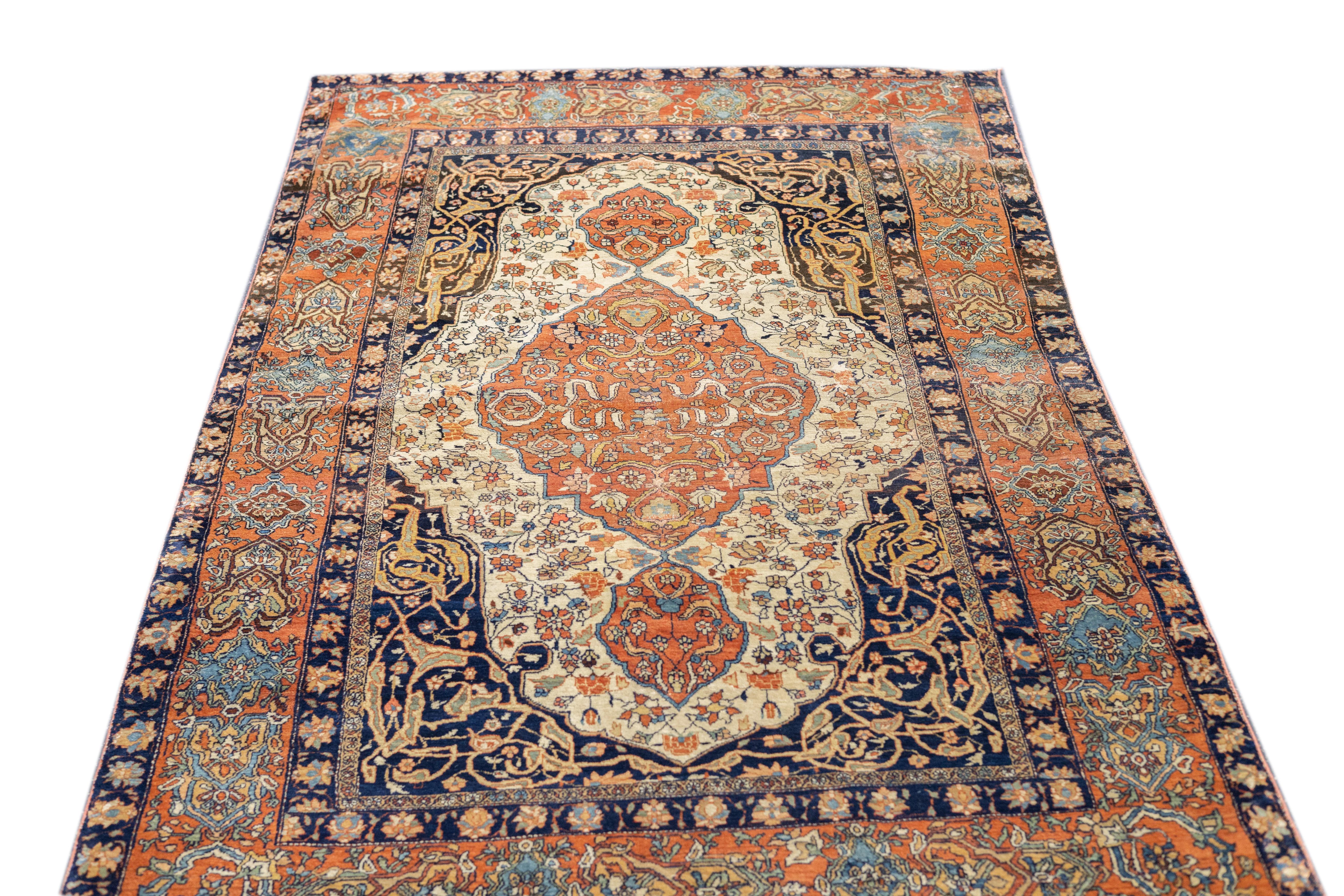 Antiker Farahan Sarouk-Teppich 4'0