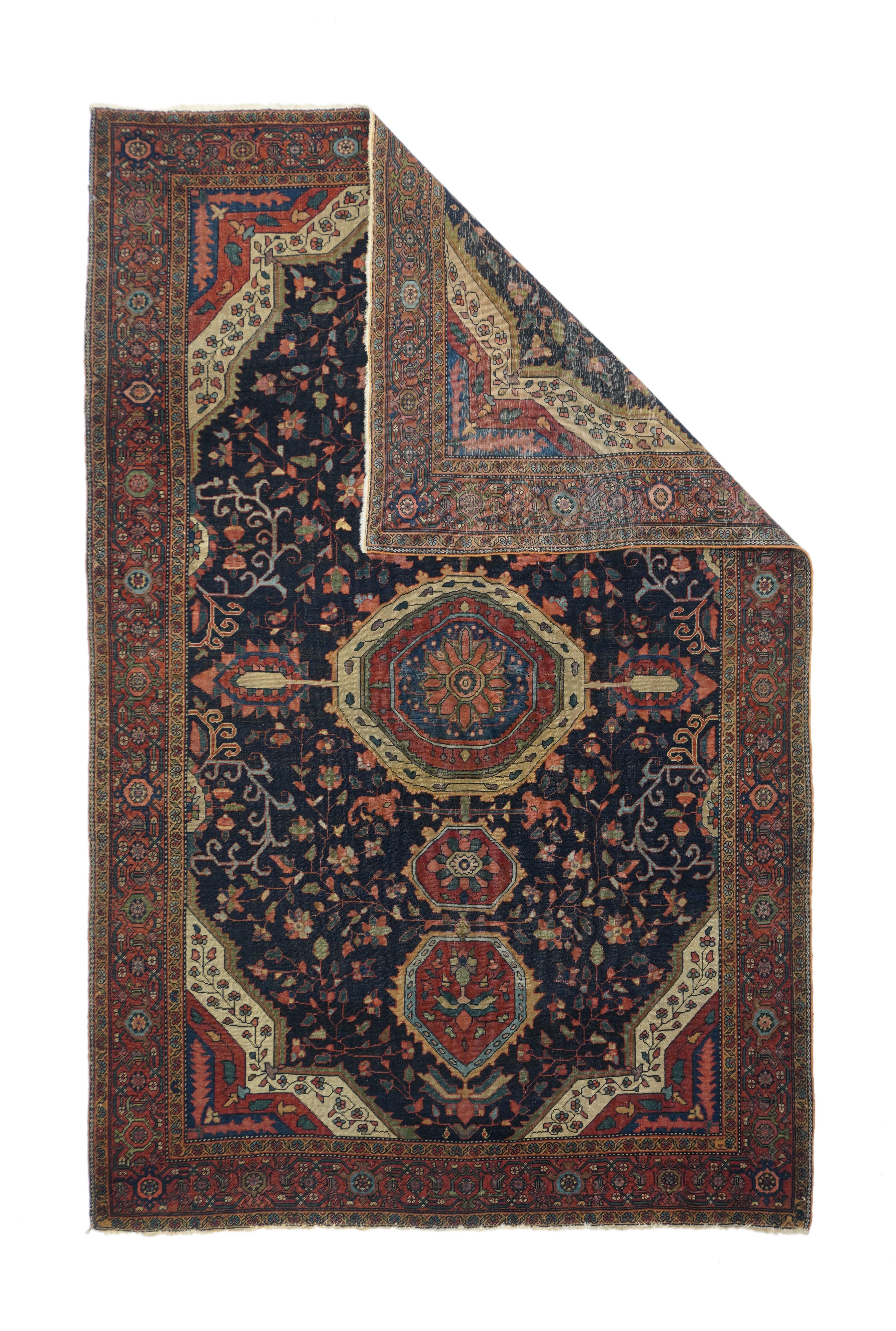 Antique Farahan Sarouk Rug 4'0'' x 6'4''.