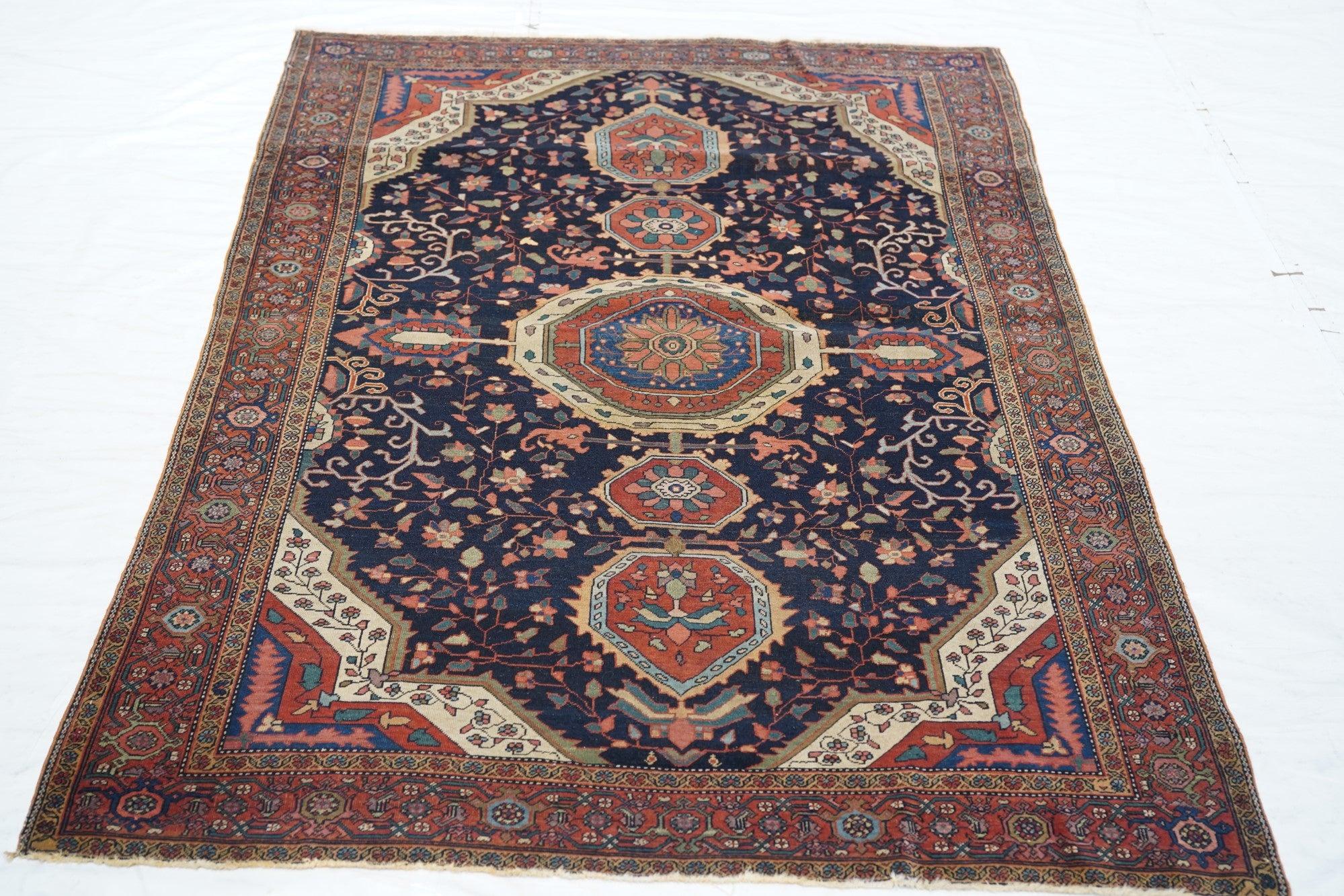 Antique Farahan Sarouk Rug 4'0'' x 6'4'' For Sale 2
