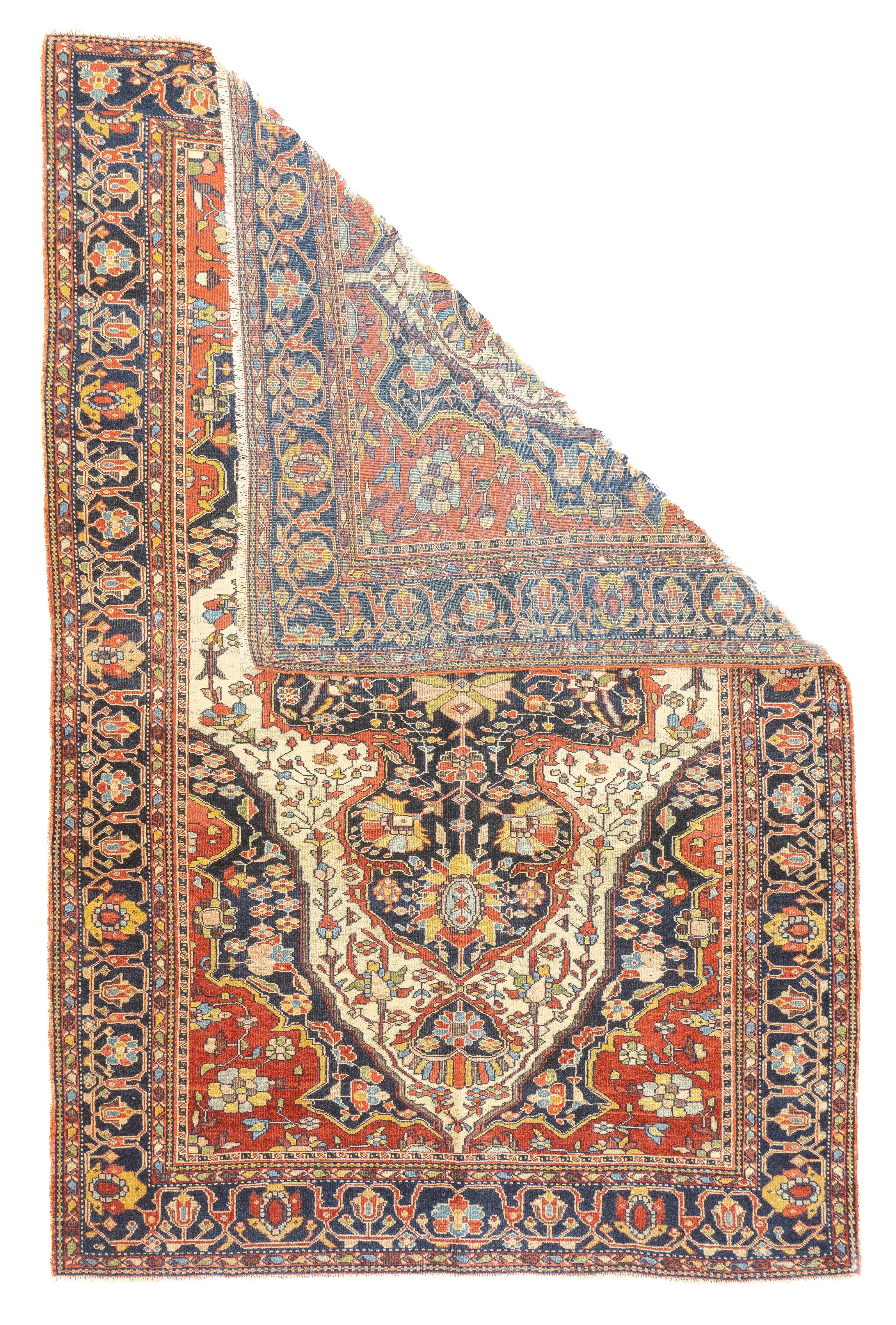 Antiker Farahan Sarouk-Teppich 4'1'' x 6'0