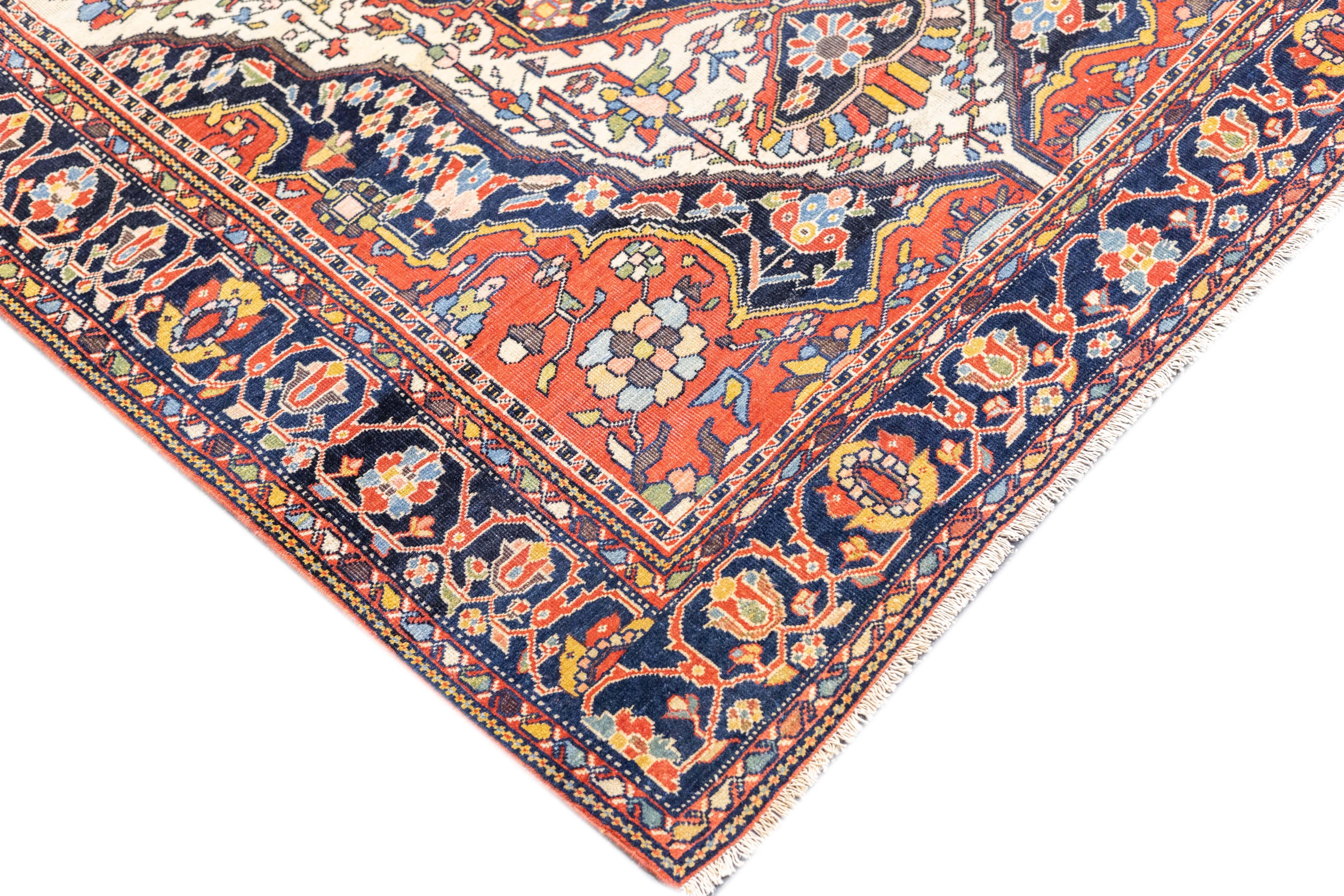 Antiker Farahan Sarouk-Teppich 4'1'' x 6'0