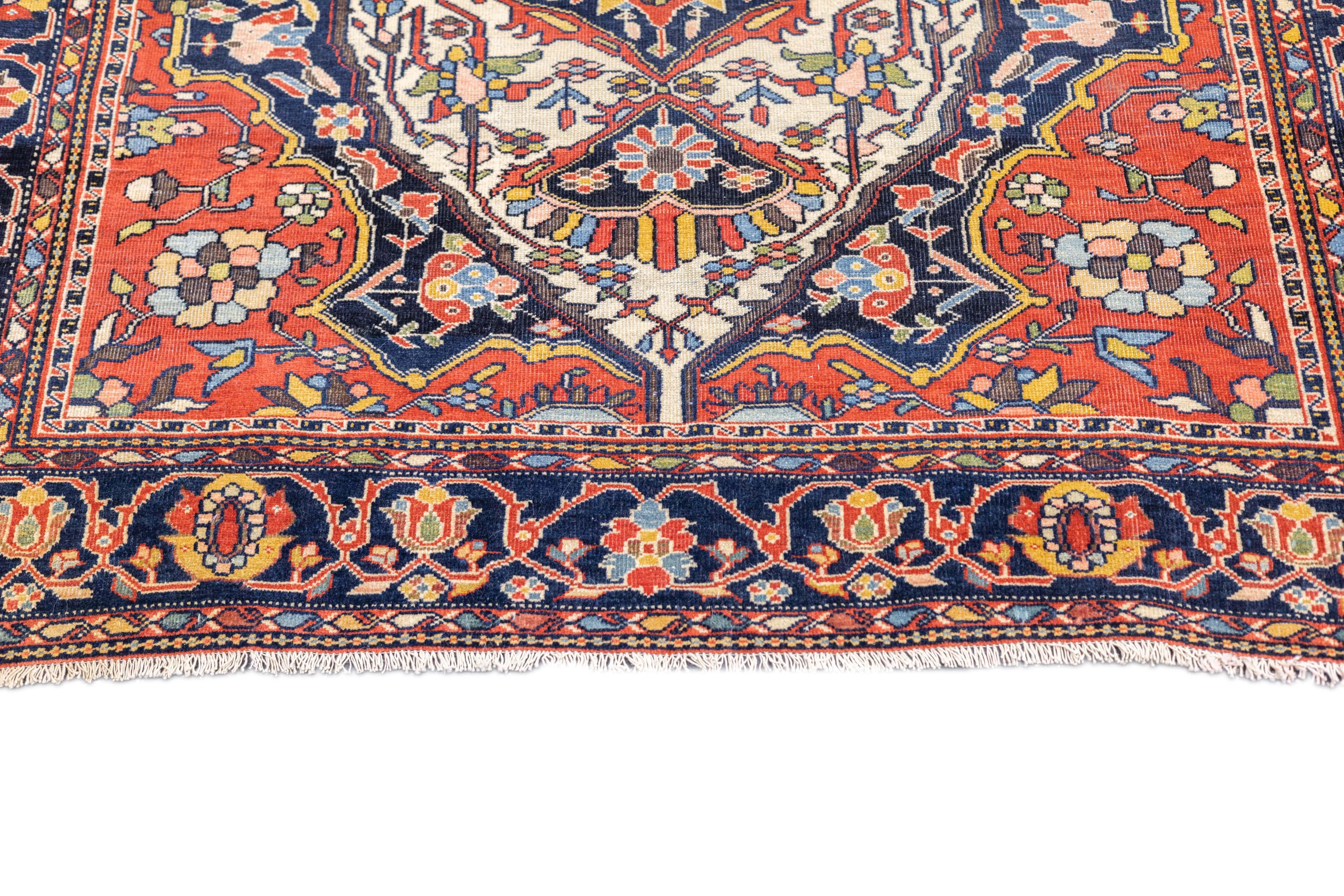 Antiker Farahan Sarouk-Teppich 4'1'' x 6'0
