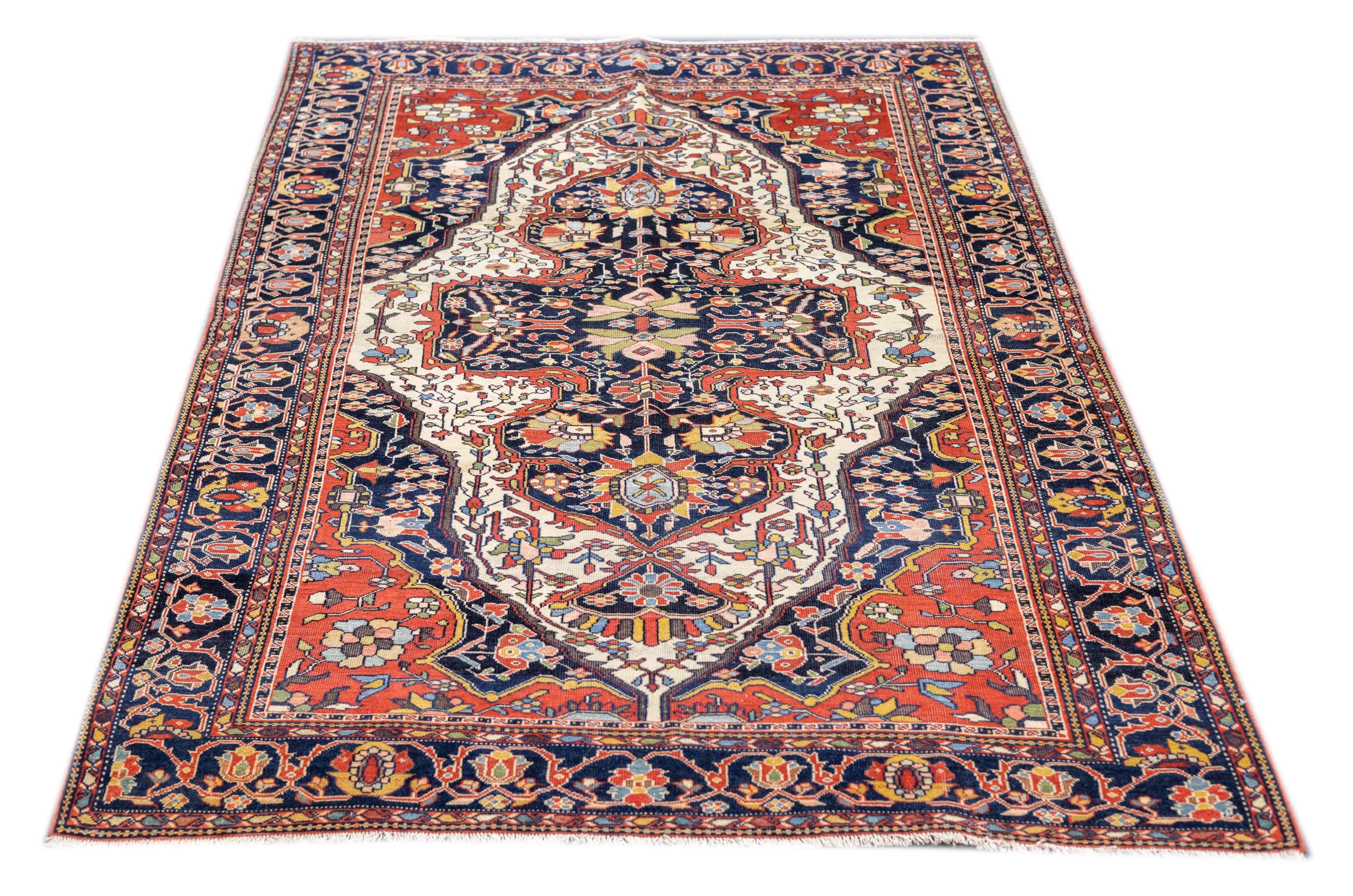 Antiker Farahan Sarouk-Teppich 4'1'' x 6'0