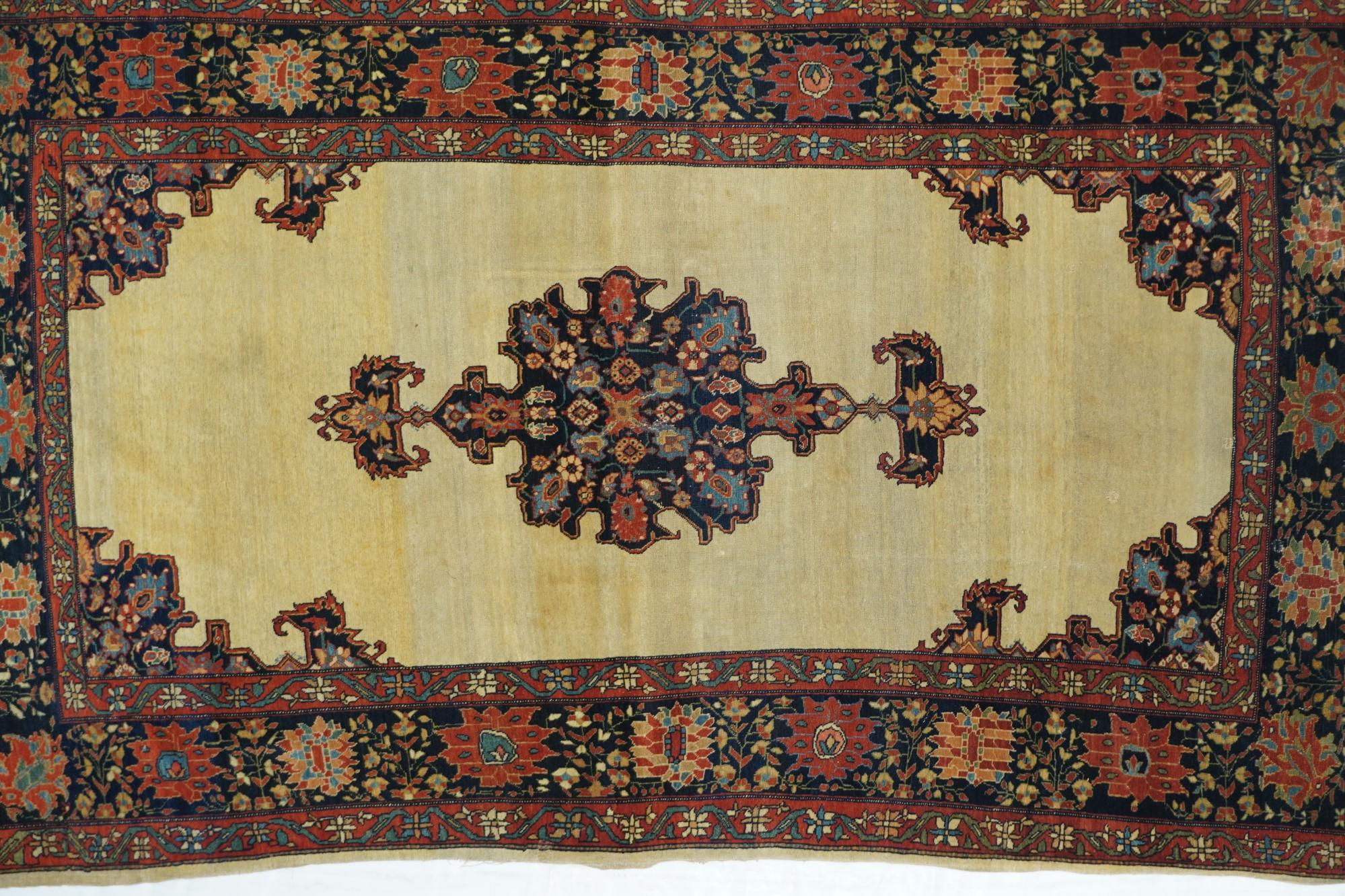 Persian Antique Farahan Sarouk Rug For Sale