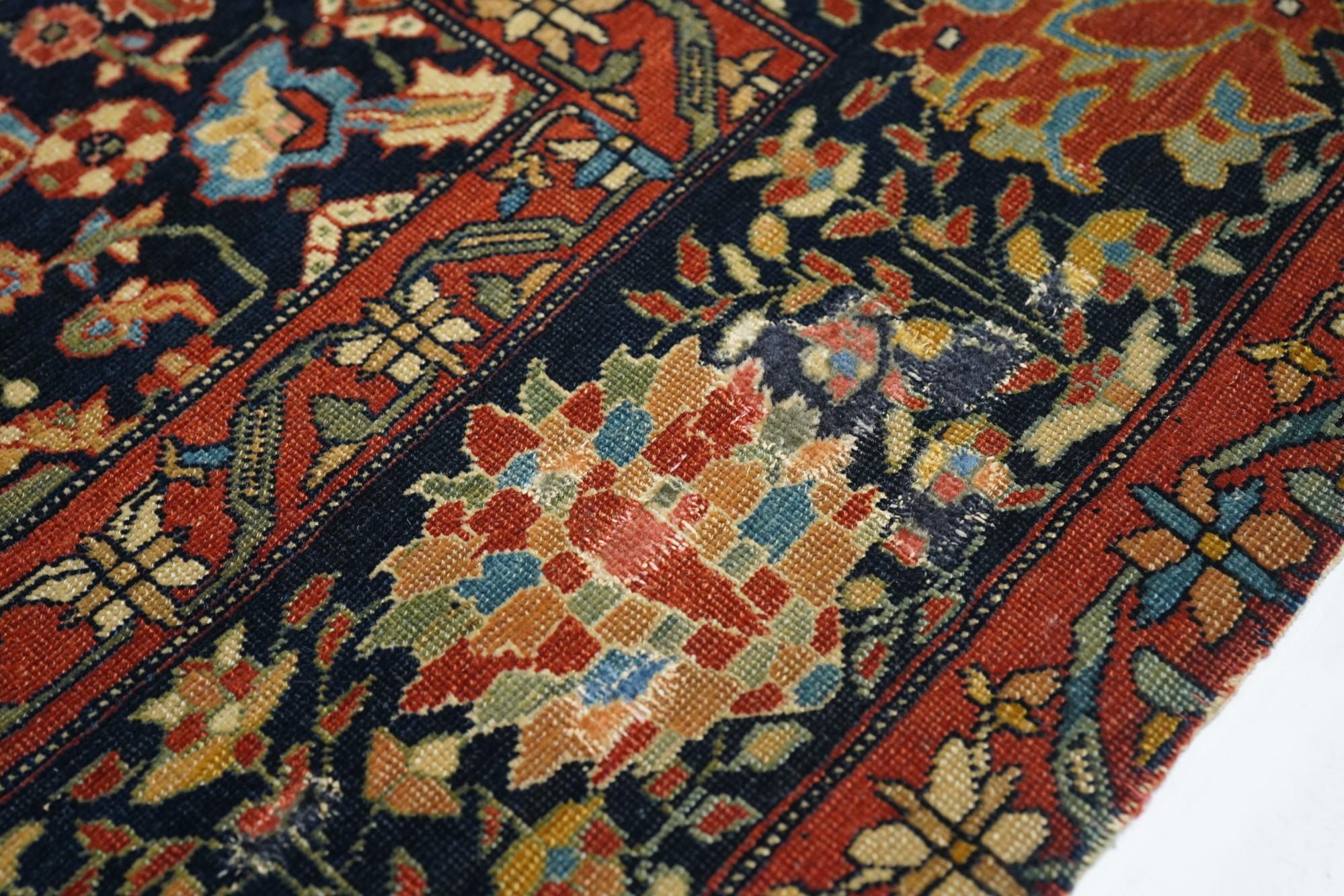 Fin du XIXe siècle Ancien tapis Farahan Sarouk en vente