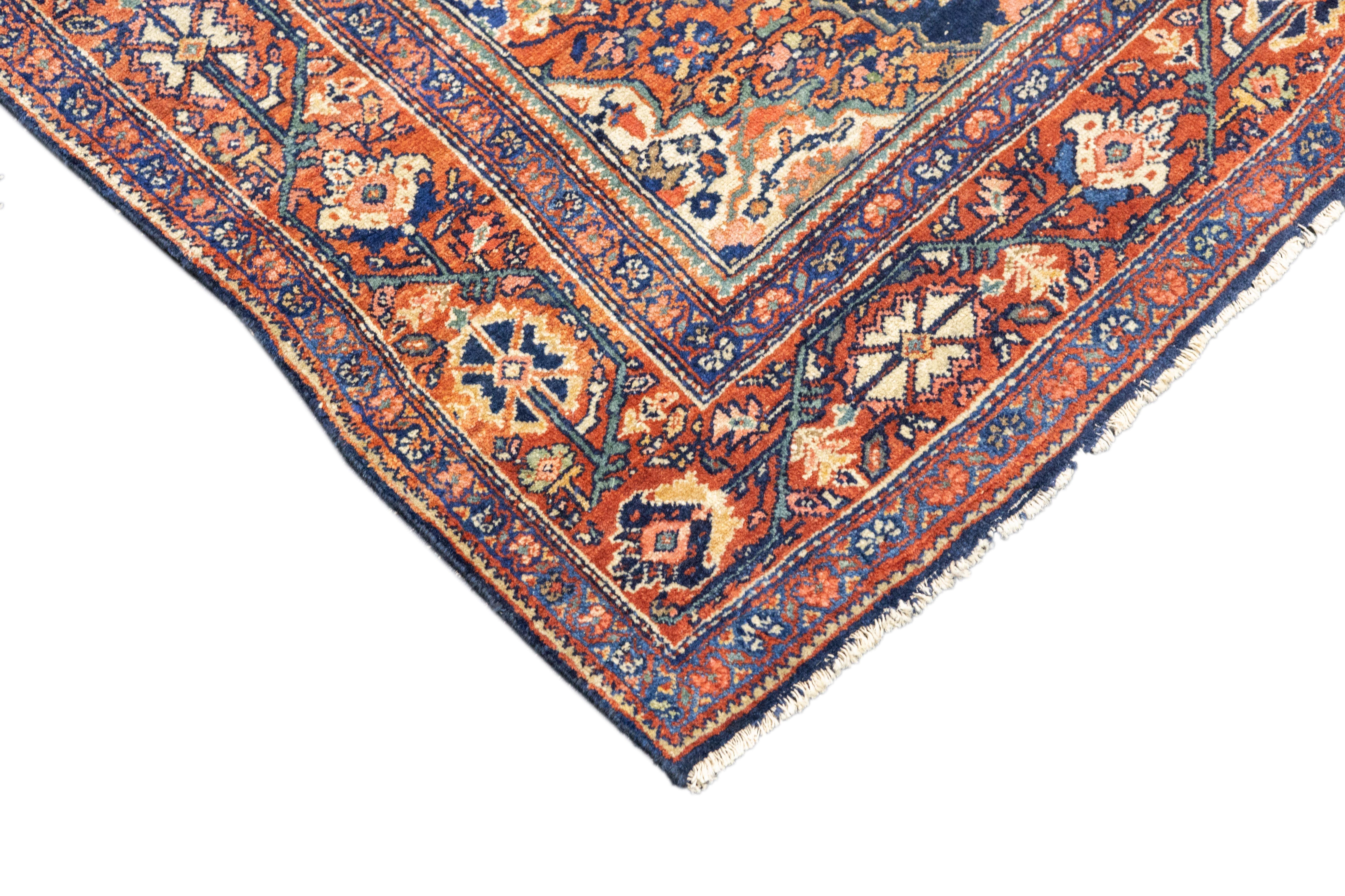 Persian Antique Farahan Sarouk Rug 4'3'' x 6'10'' For Sale