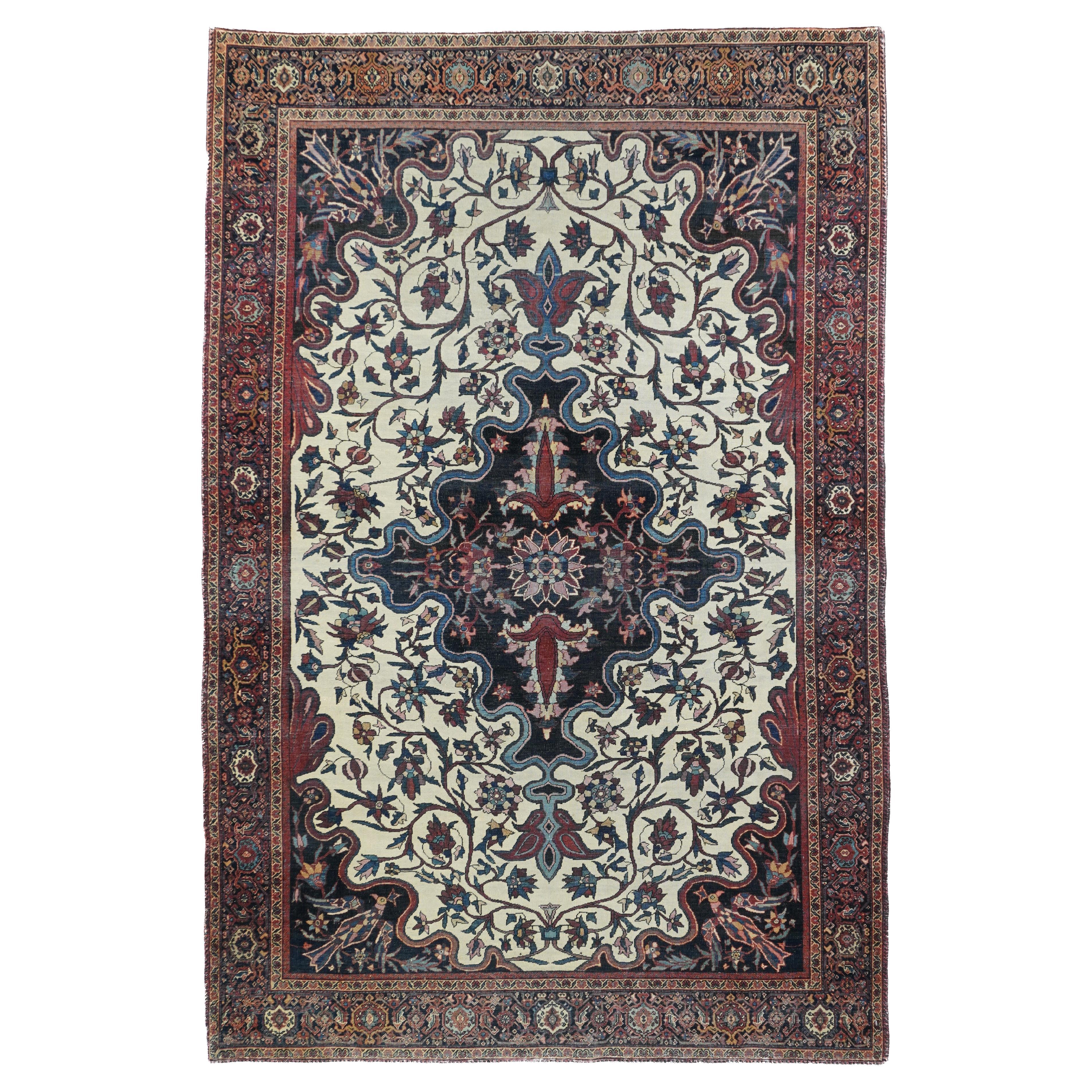 Antique Farahan Sarouk Rug 4'3'' x 6'5''