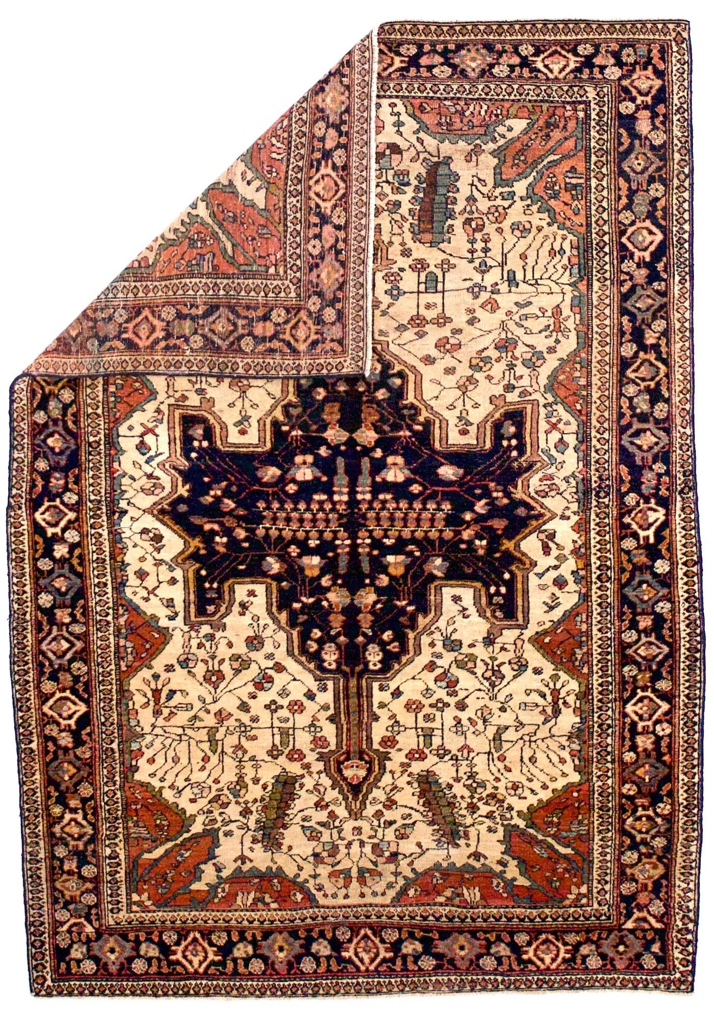 Tapis ancien Farahan Sarouk 4'3