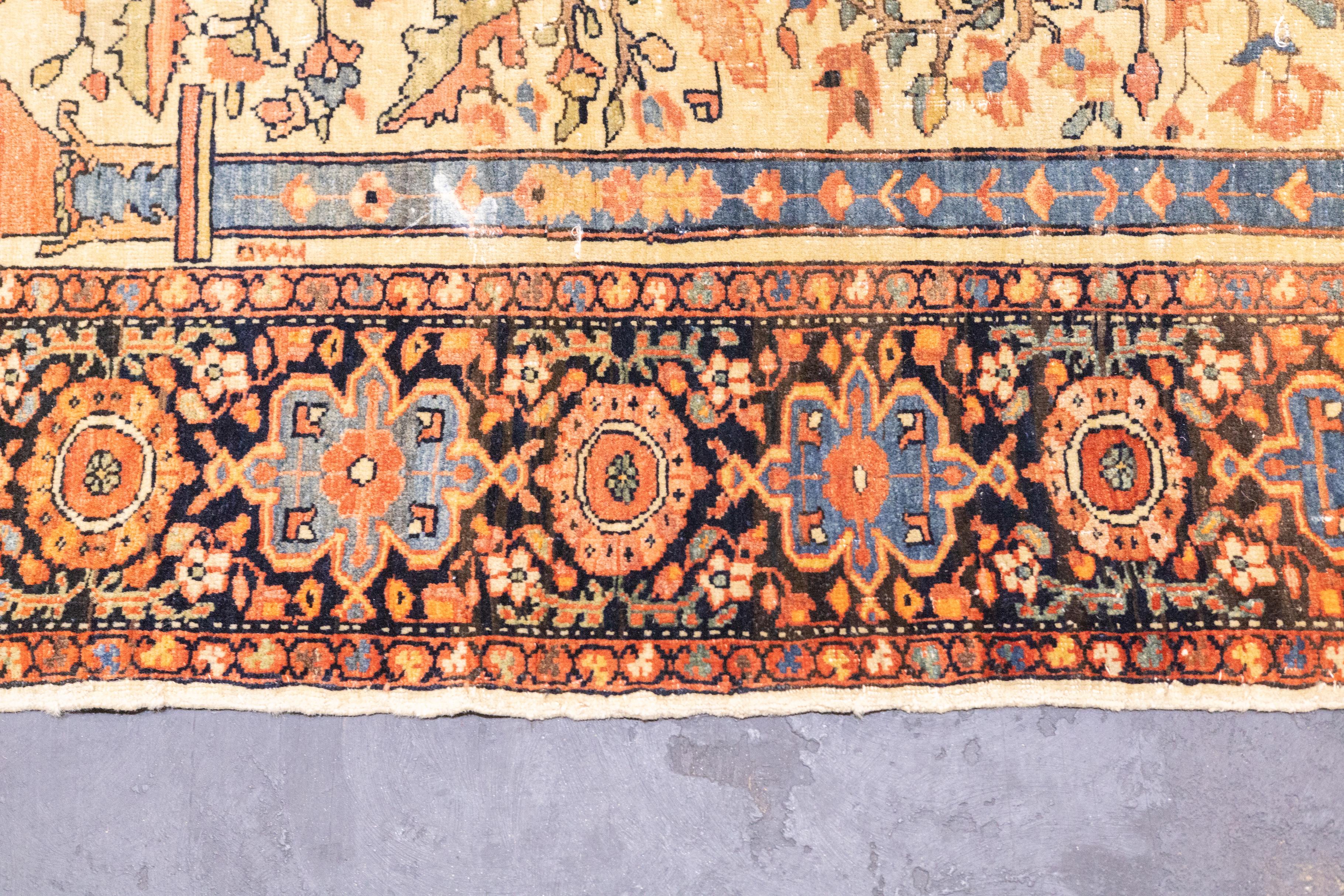 Alfombra Sarouk Farahan Antigua 4'3'' x 6'7'' en venta 4