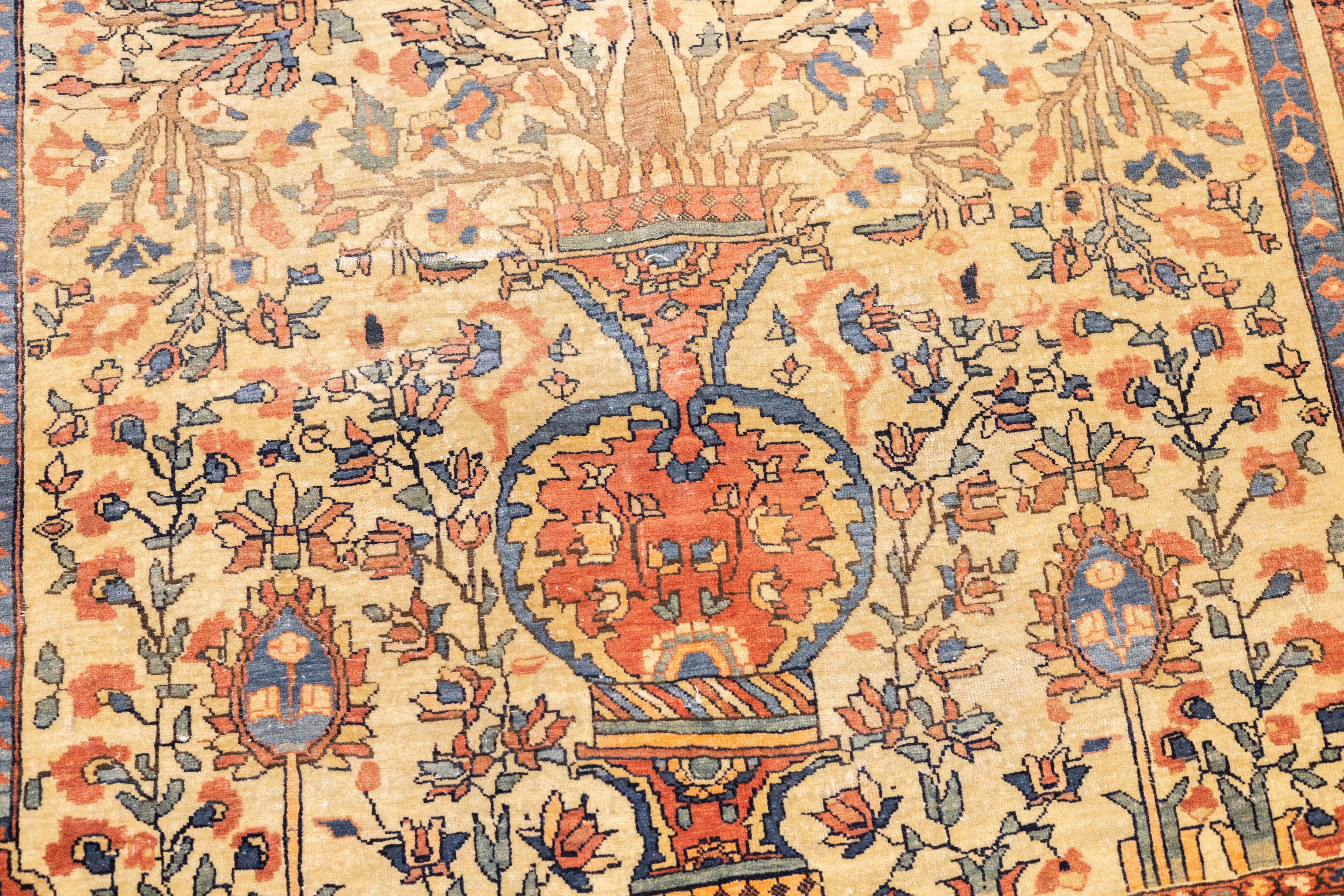 Alfombra Sarouk Farahan Antigua 4'3'' x 6'7'' en venta 1