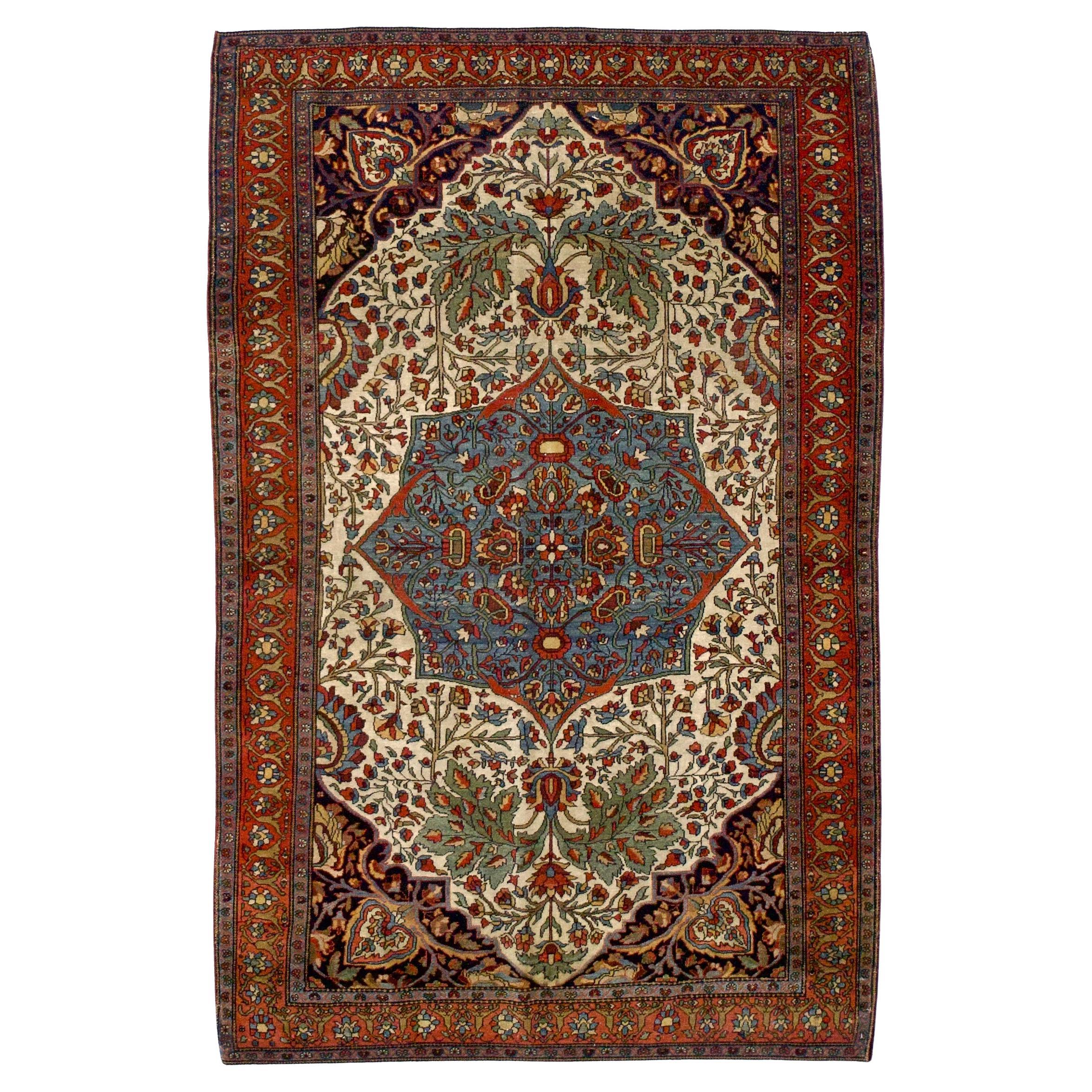 Antique Farahan Sarouk Rug 4'3" x 6’7"