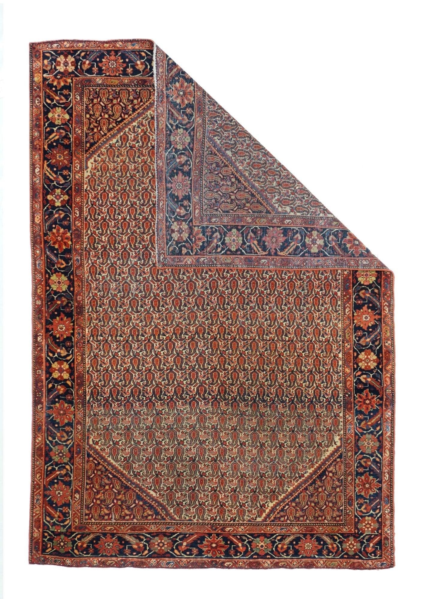 Antiker Farahan Sarouk Teppich 4'4'' x 6'7''. 