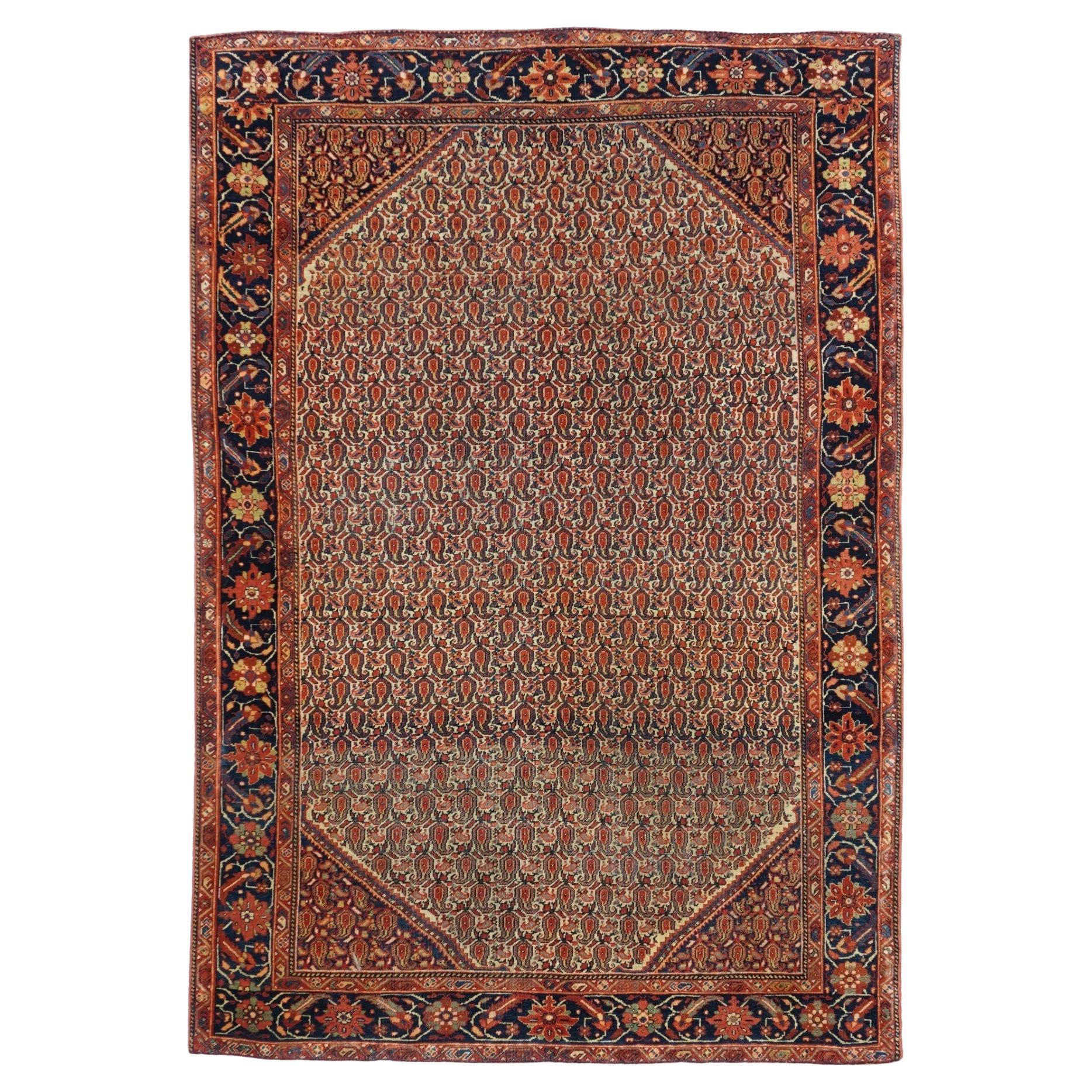 Antique Farahan Sarouk Rug 4'4'' x 6'7''