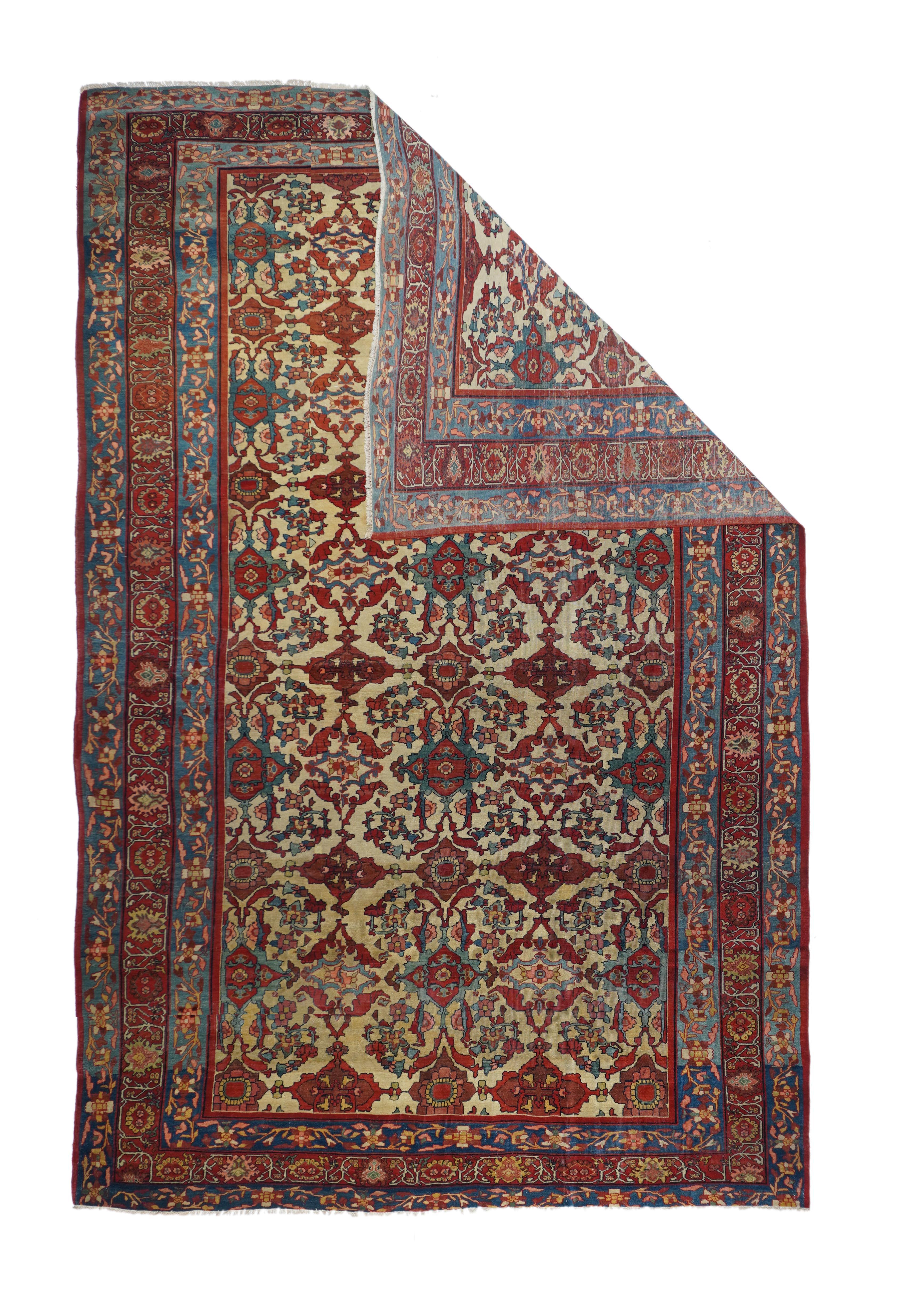Antique Farahan Sarouk rug 6'6'' x 10'1''.