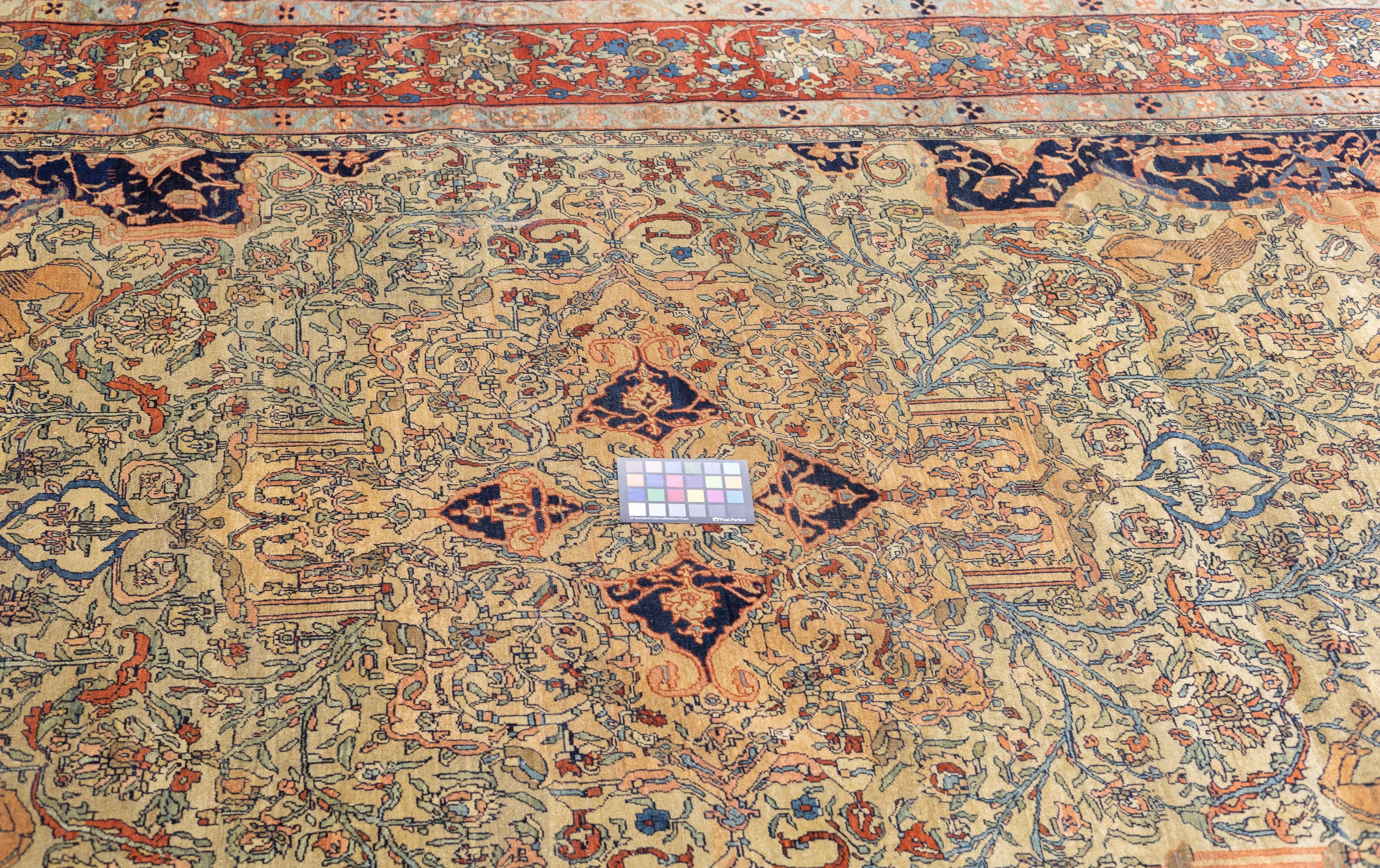 Lana Tappeto antico Sarouk Farahan 6'9'' x 10'3'' in vendita