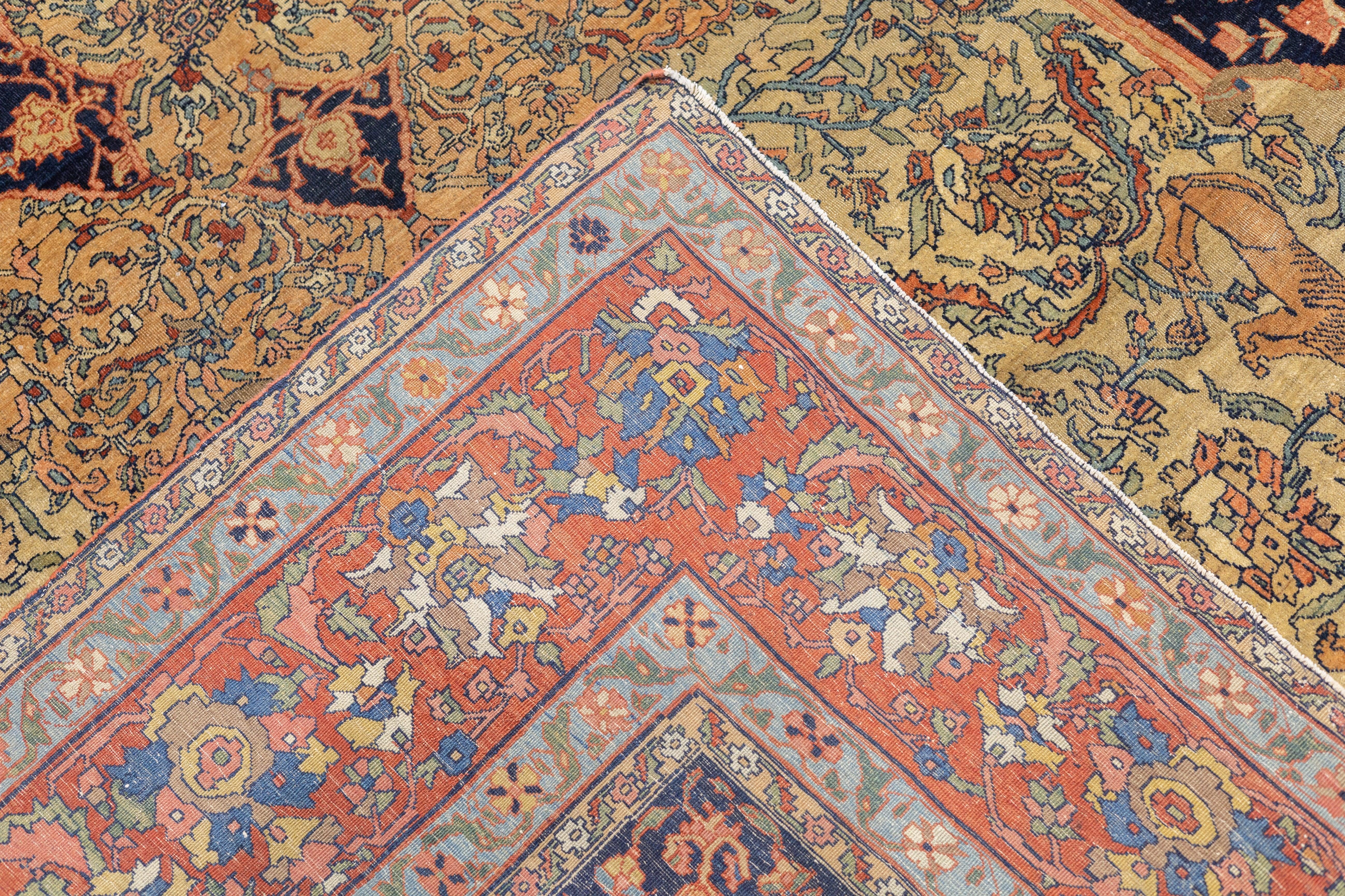 Tappeto antico Sarouk Farahan 6'9'' x 10'3'' in vendita 1