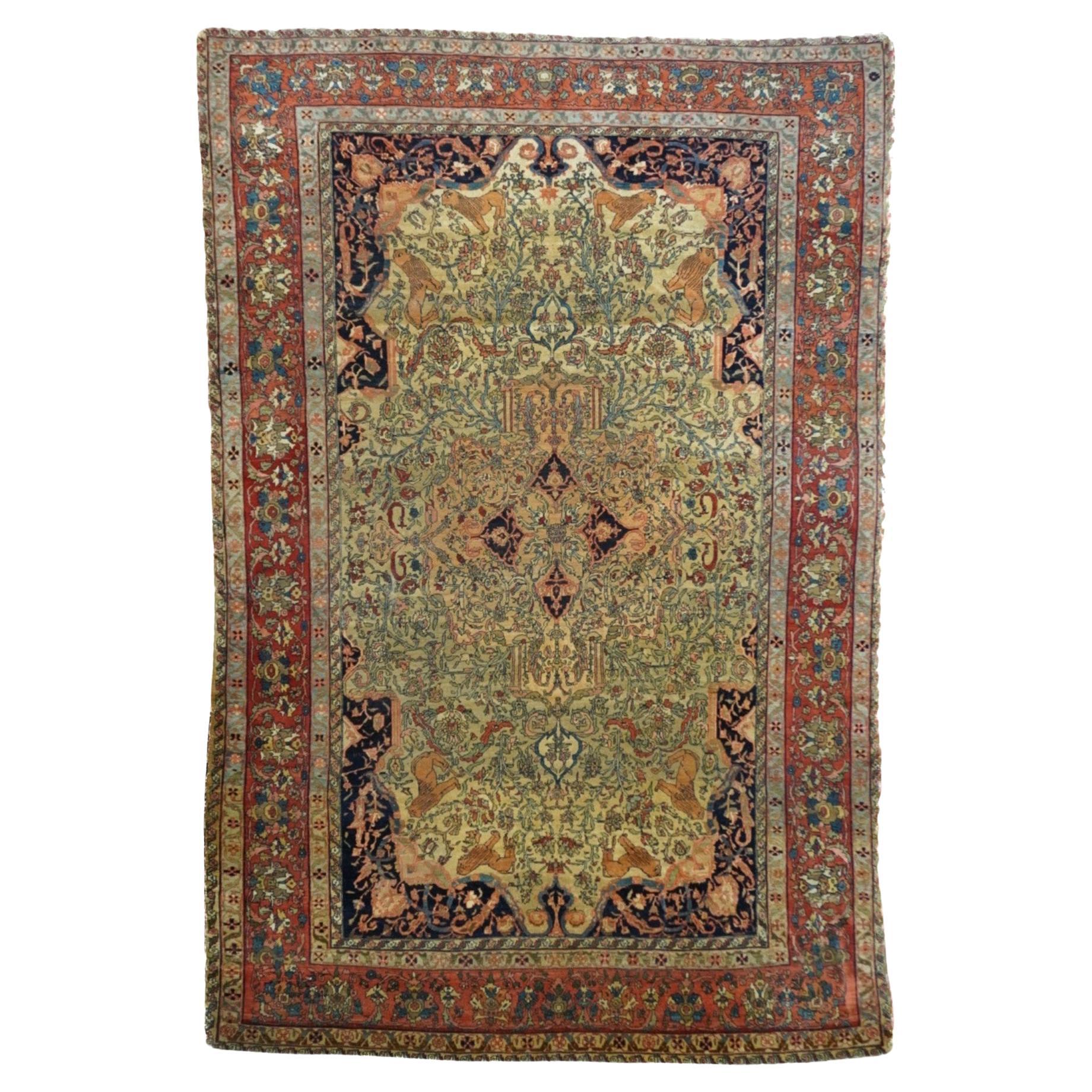 Antique Farahan Sarouk Rug 6'9'' x 10'3''