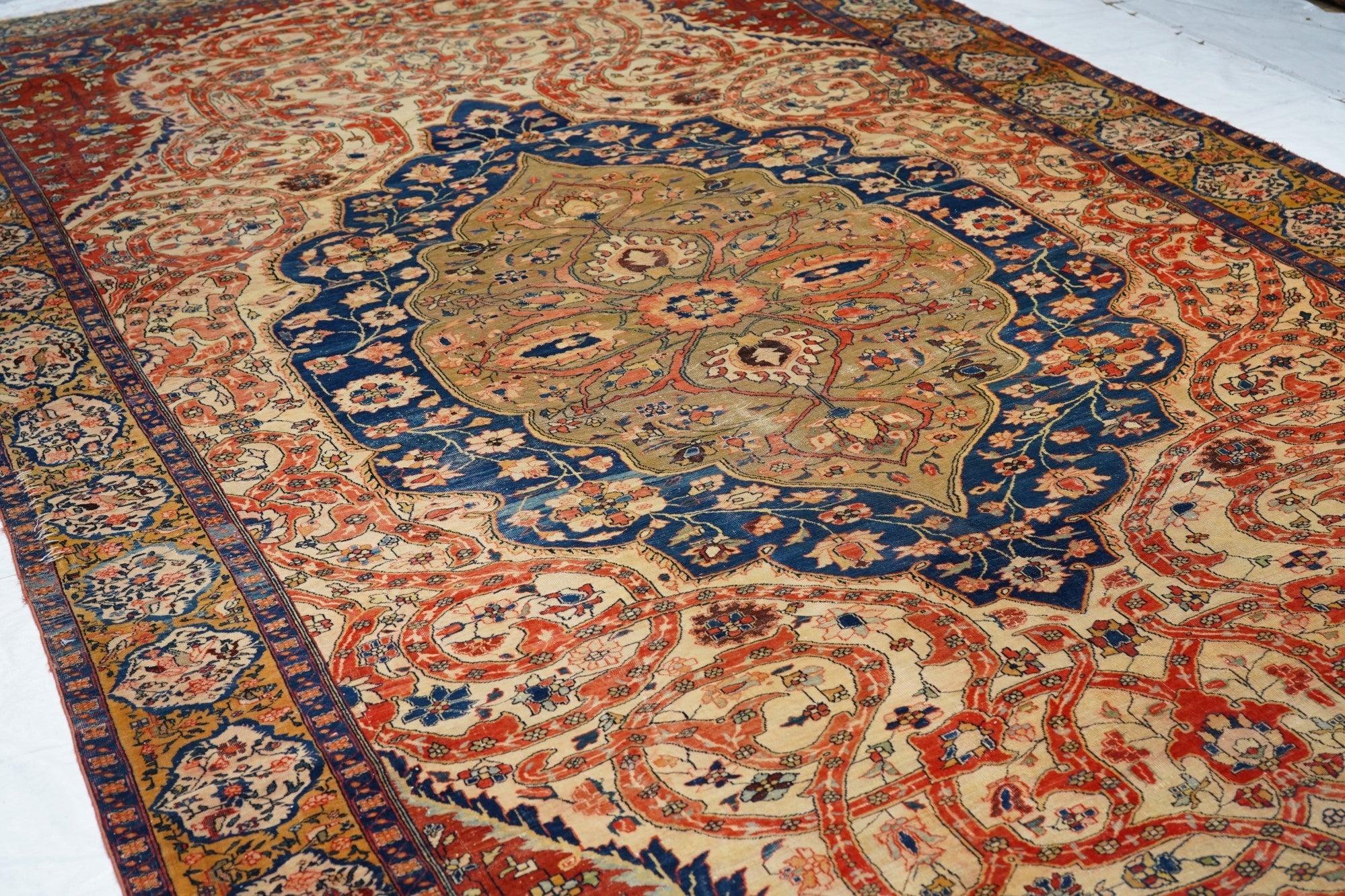 Antiker Farahan Sarouk-Teppich 7'11'' x 14'1'' im Angebot 3
