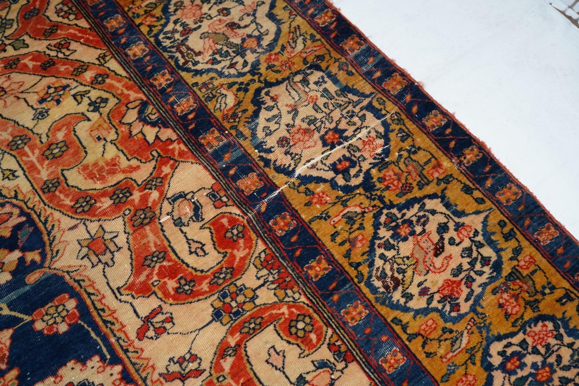 Antiker Farahan Sarouk-Teppich 7'11'' x 14'1'' im Angebot 2