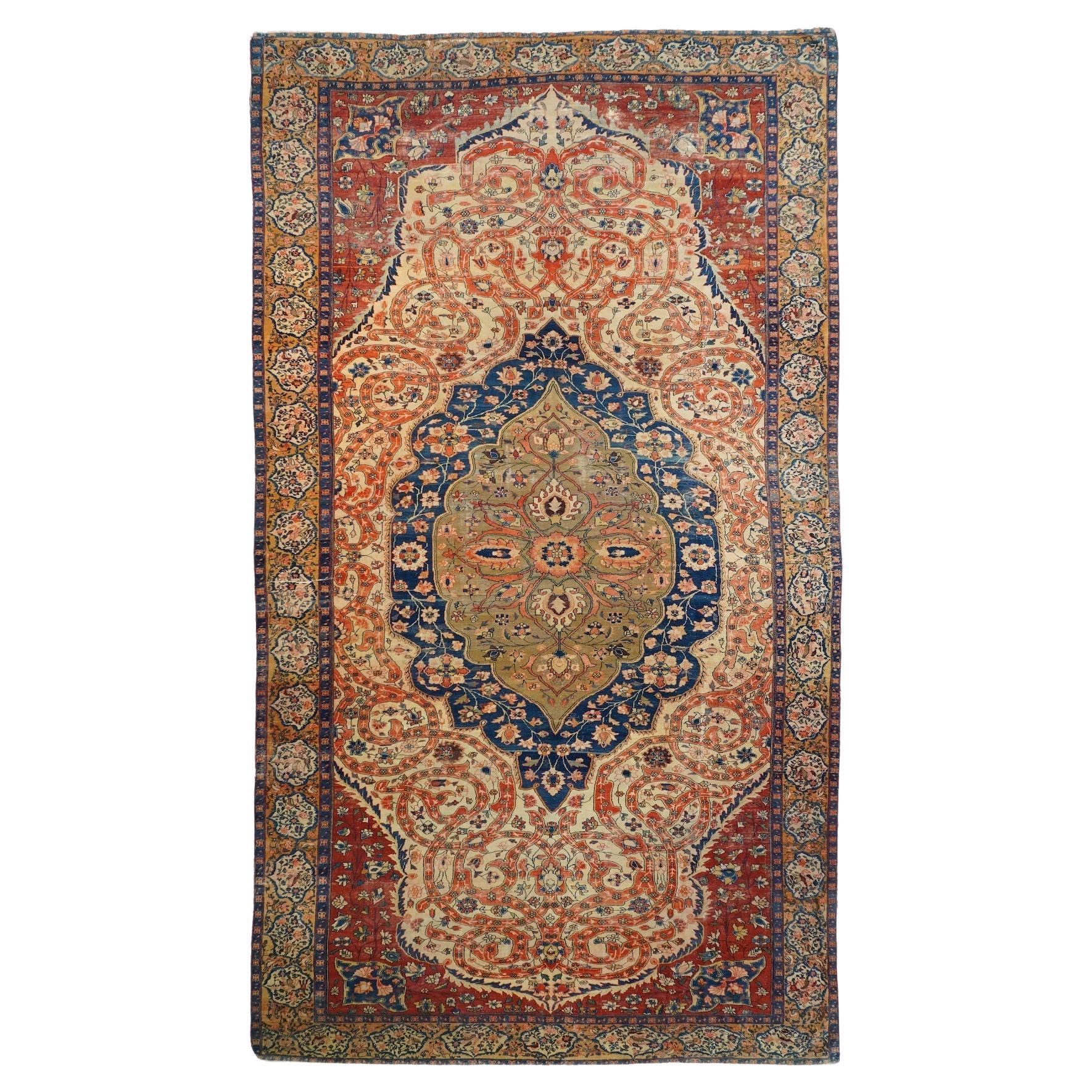 Ancien tapis Farahan Sarouk 7'11'' x 14'1''