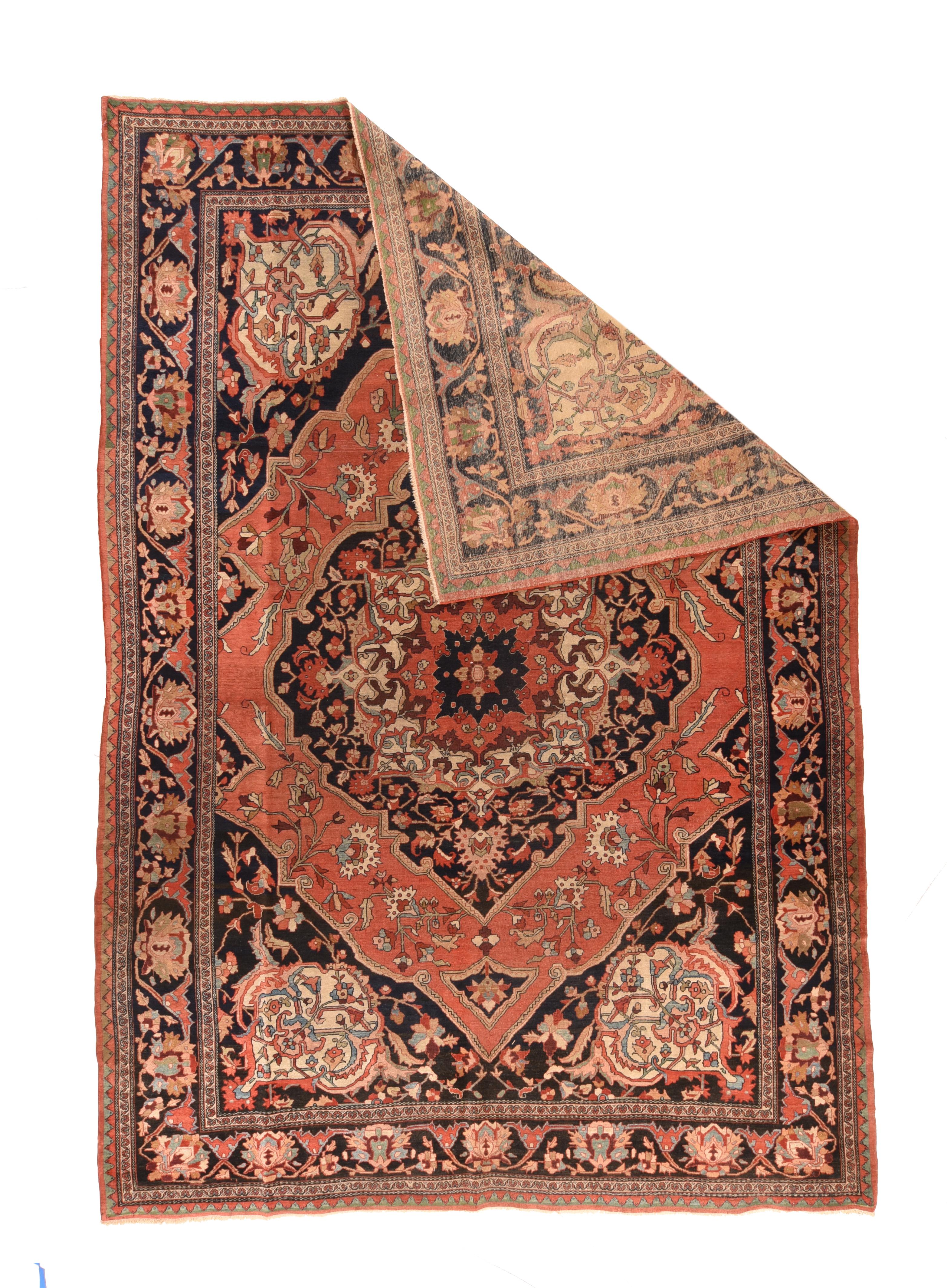 Antique Farahan Sarouk rug 8'5'' x 11'10''.