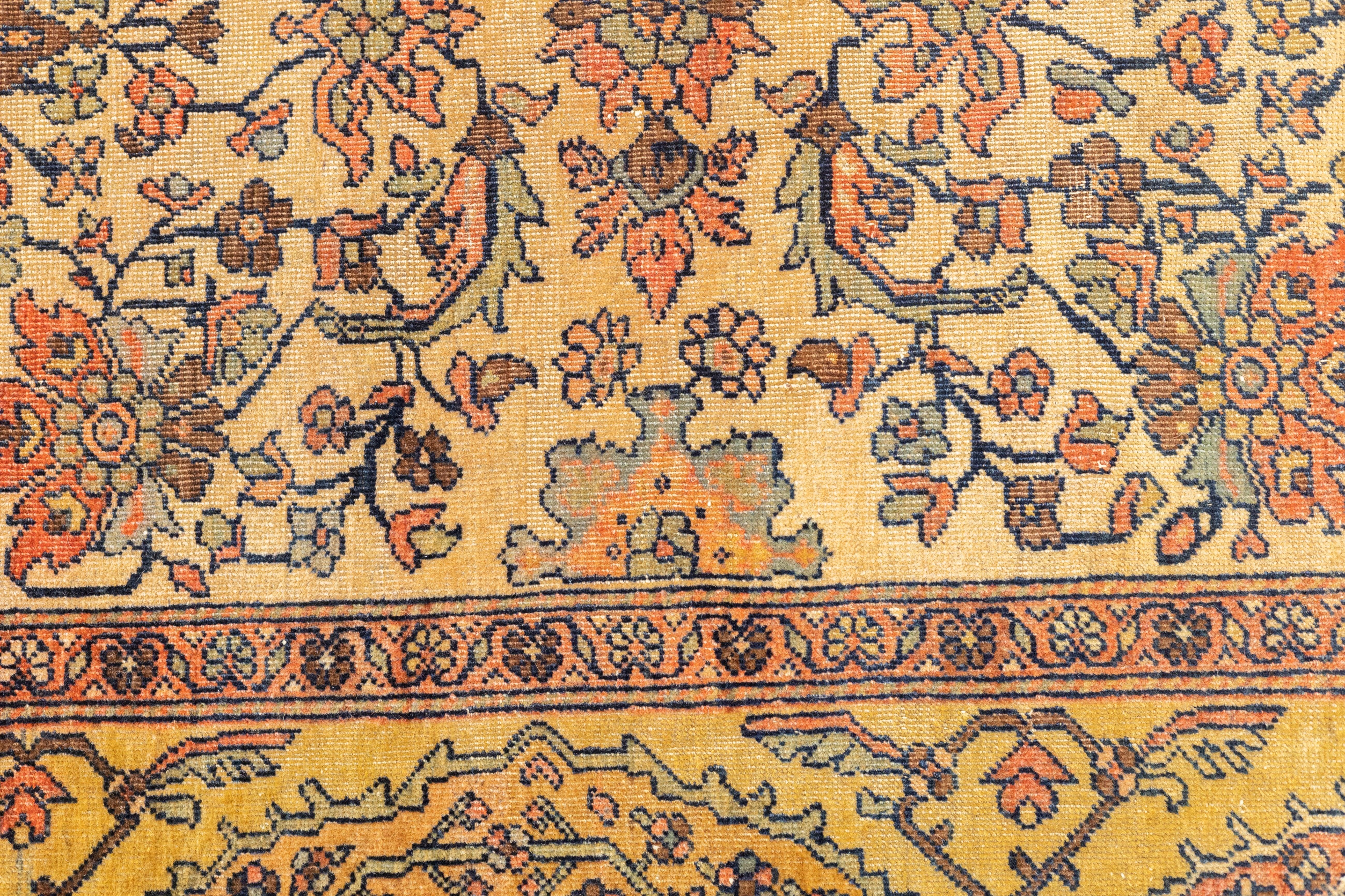 Tappeto antico Sarouk Farahan 8'7'' x 10'5'' in vendita 1