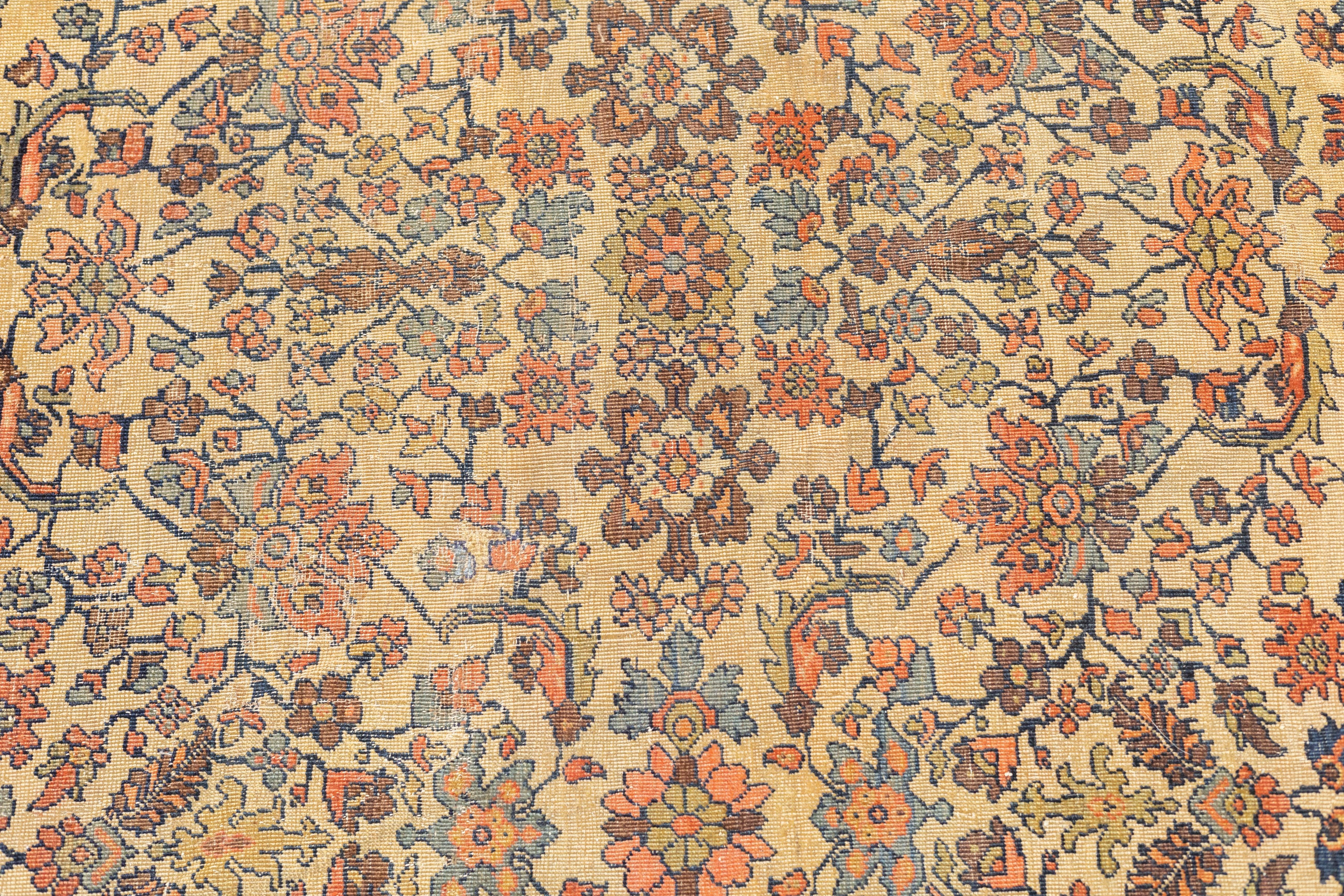 Tappeto antico Sarouk Farahan 8'7'' x 10'5'' in vendita 2