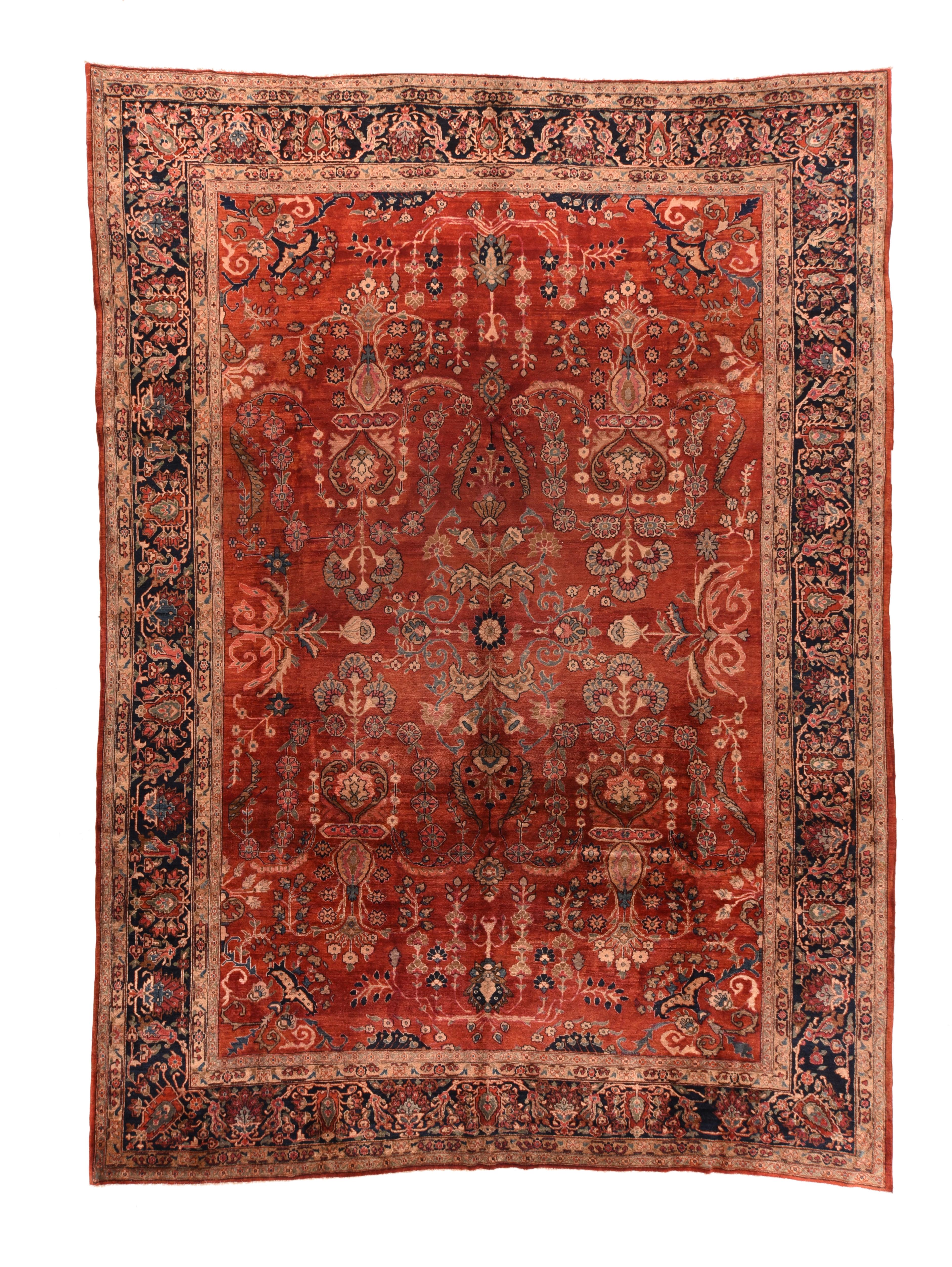 Antique Farahan Sarouk Rug In Good Condition For Sale In New York, NY