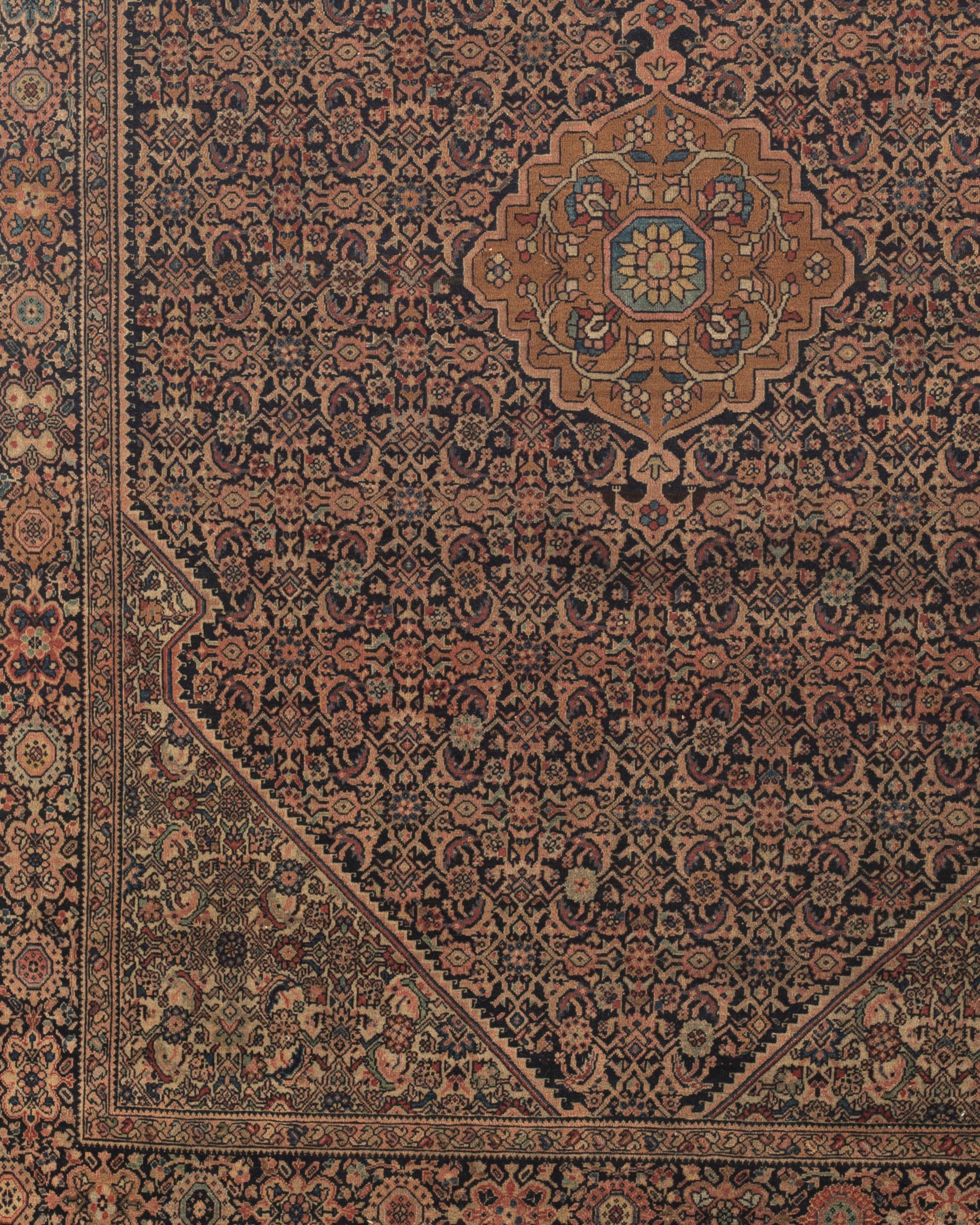 Hand-Woven Antique Farahan Sarouk Rug, circa 1880 For Sale