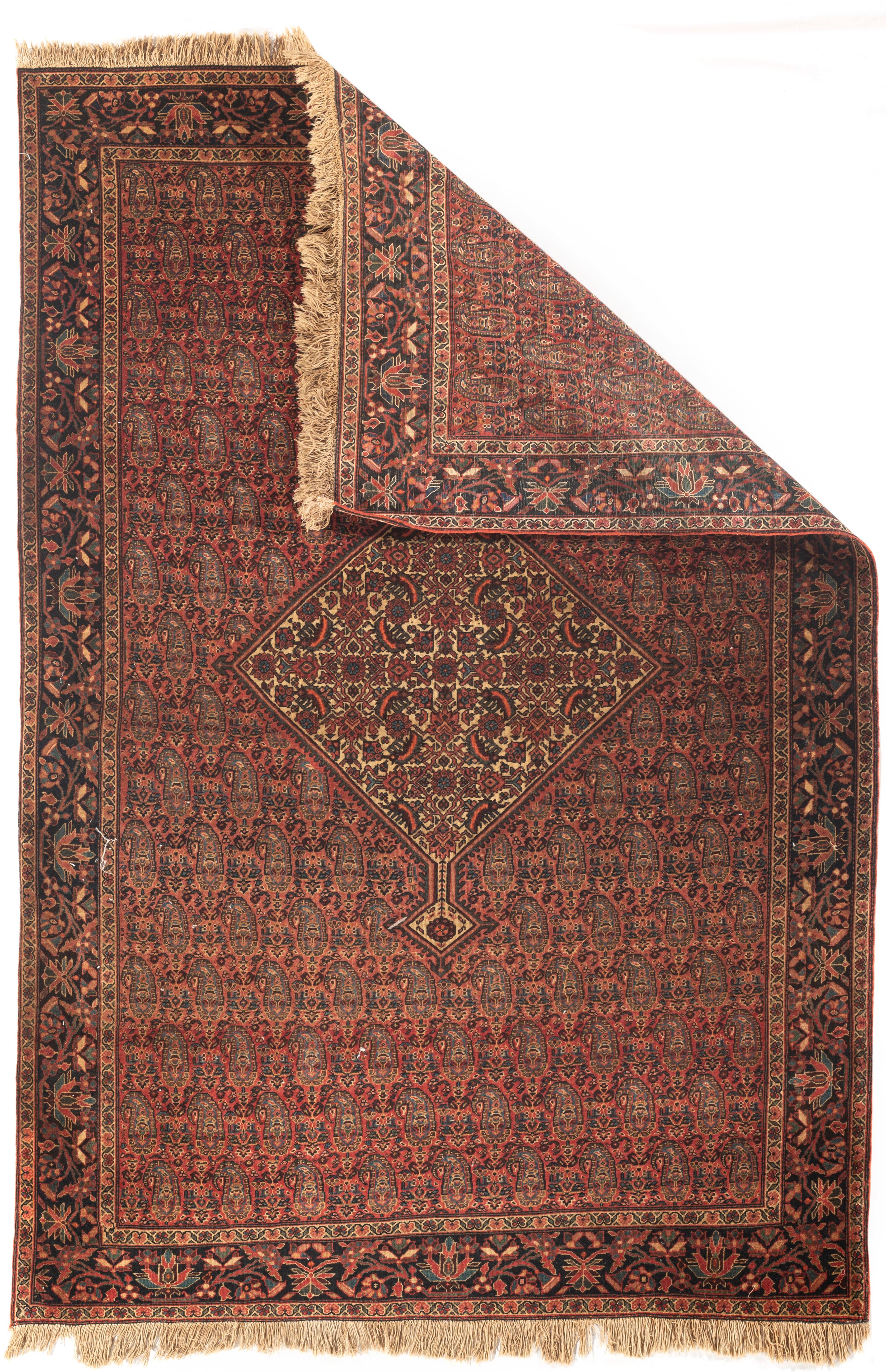 19th Century Antique Farahan Sarouk Rug, circa 1890 For Sale