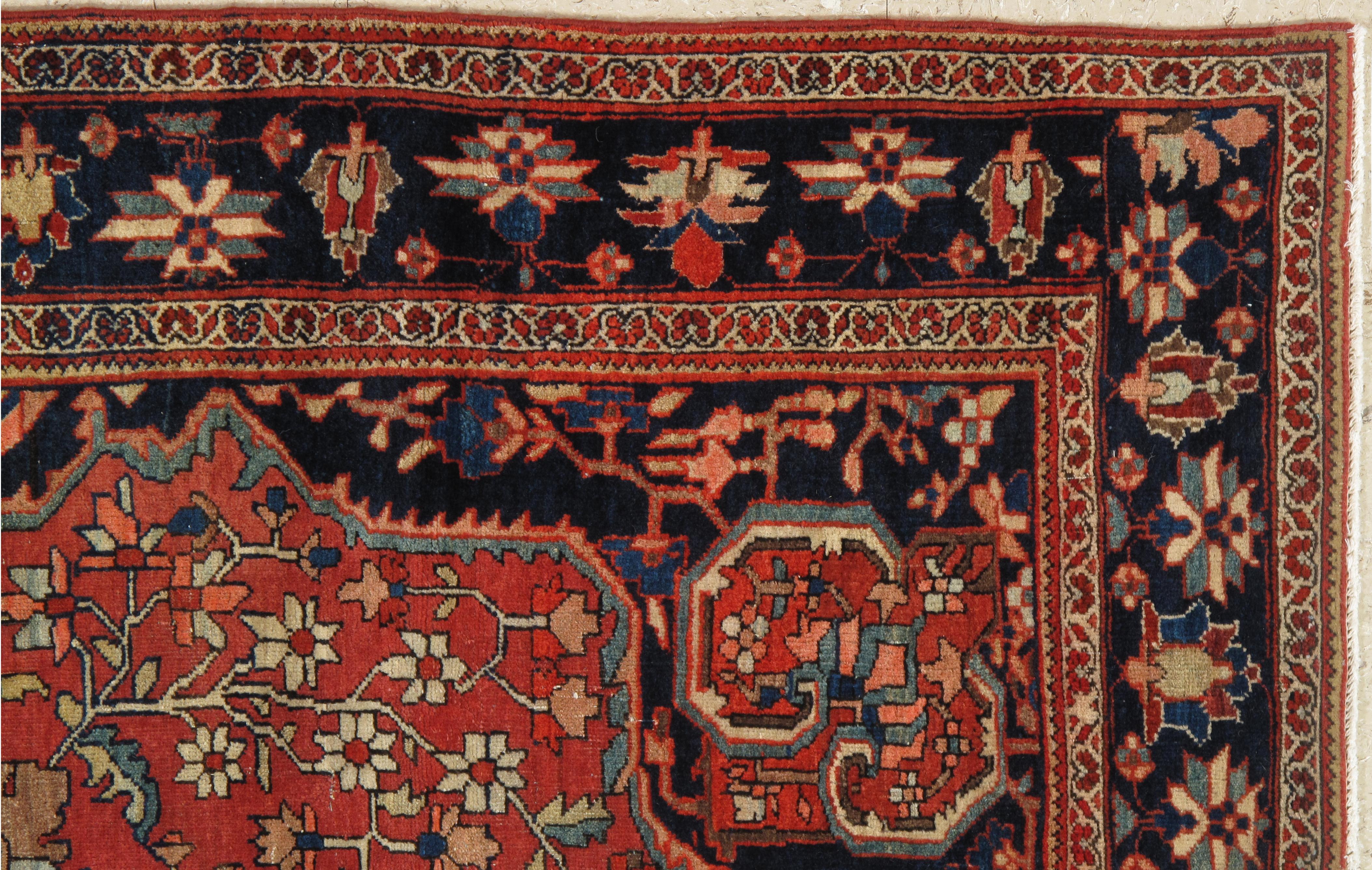 Finely woven Farahan Sarouks were produced in the late 19th century until just before world war I. 

They have become extremely rare and are highly valued for their artistry and colors. This is a beautiful early 20th century example.

Rug measures:
