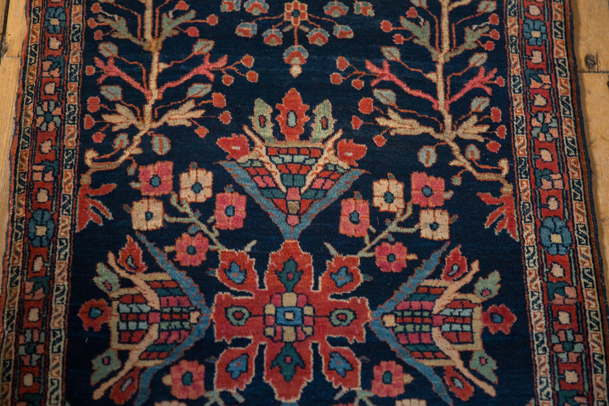Antique Farahan Sarouk Rug Runner In Good Condition In Katonah, NY